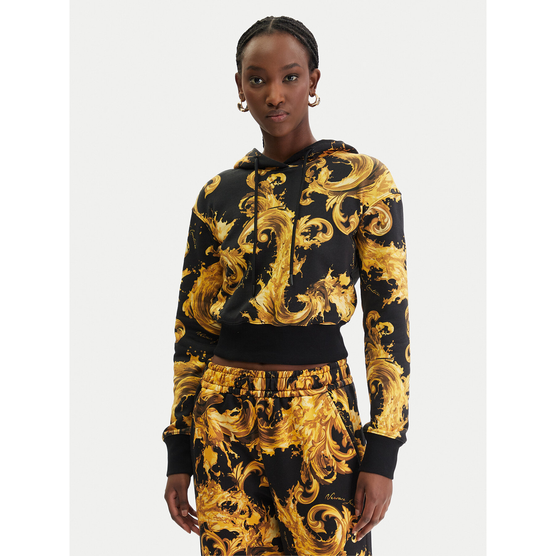 Versace Jeans Couture Sweatshirt 80HAI313 FS196 Schwarz Regular Fit