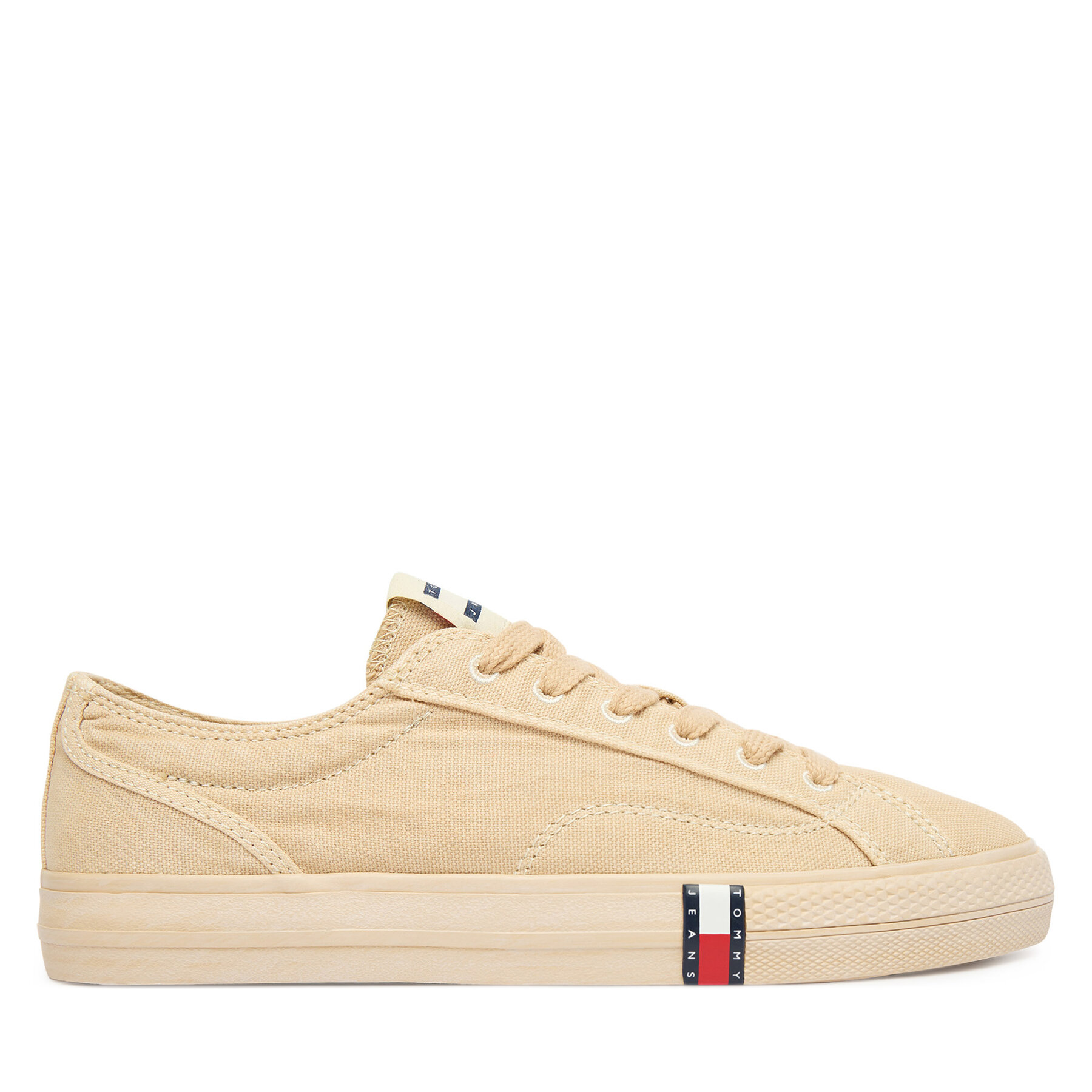 Tenisky Tommy Jeans Archive Vulc Y2K Washed Canvas EN0EN02957 Béžová
