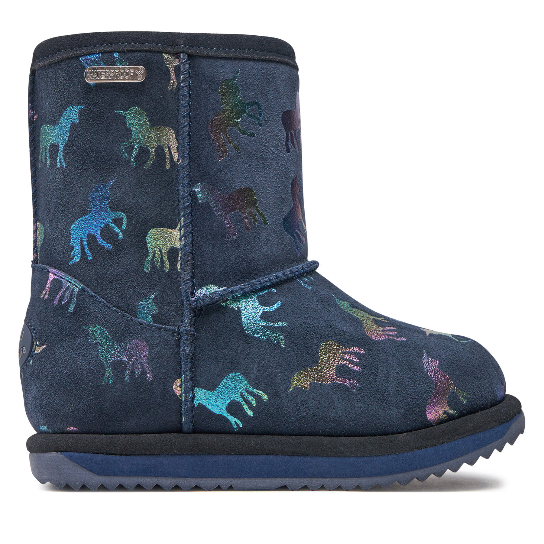 Cizme de zăpadă EMU Australia Rainbow Unicorn Brumby K12373 Bleumarin