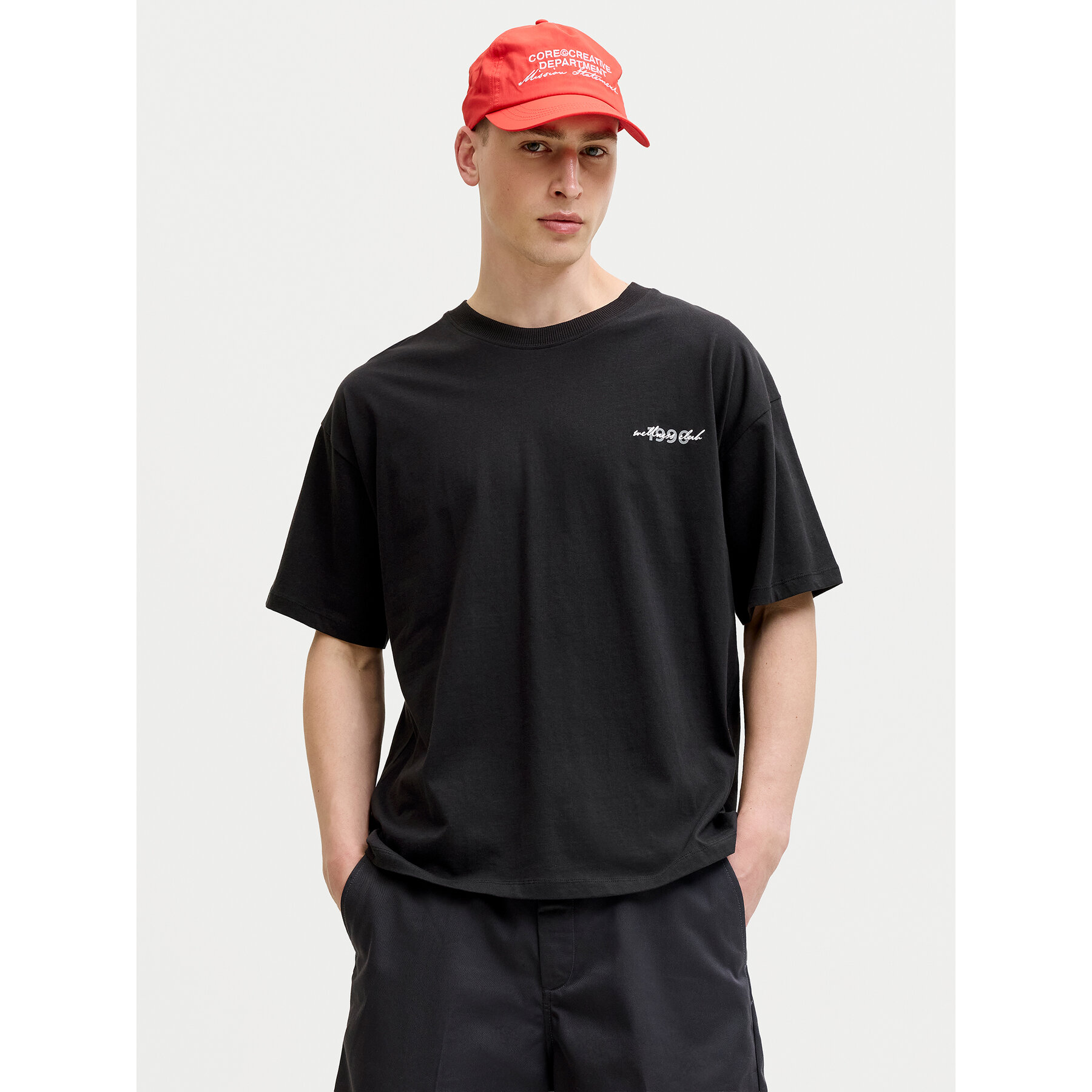 Jack & Jones T-shirt Eterna 12295544 Crna Loose Fit