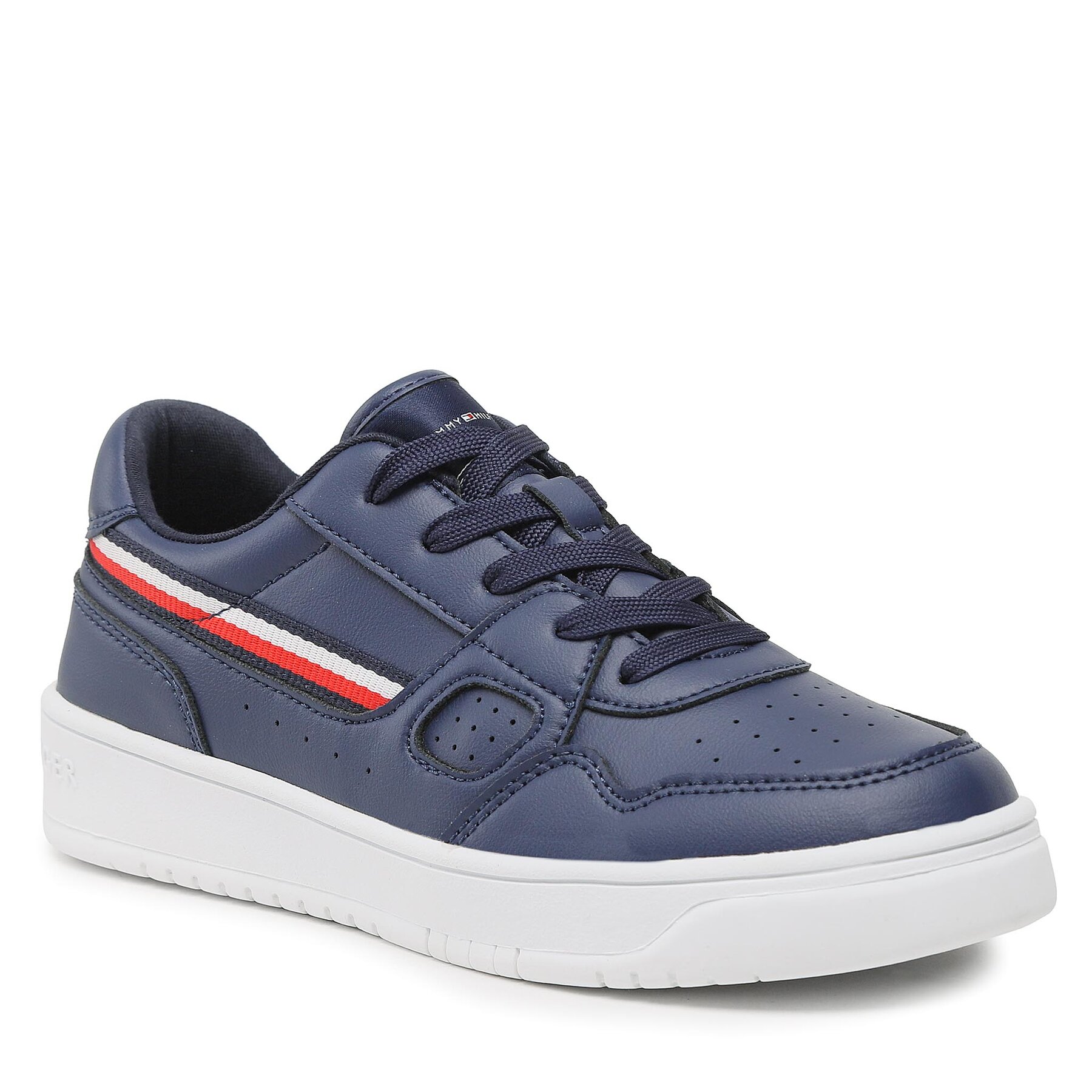 Sneakers Tommy Hilfiger Stripes Low Cut Lace-Up Sneaker T3X9-32848-1355 S Blue 800 800 imagine super redus 2022