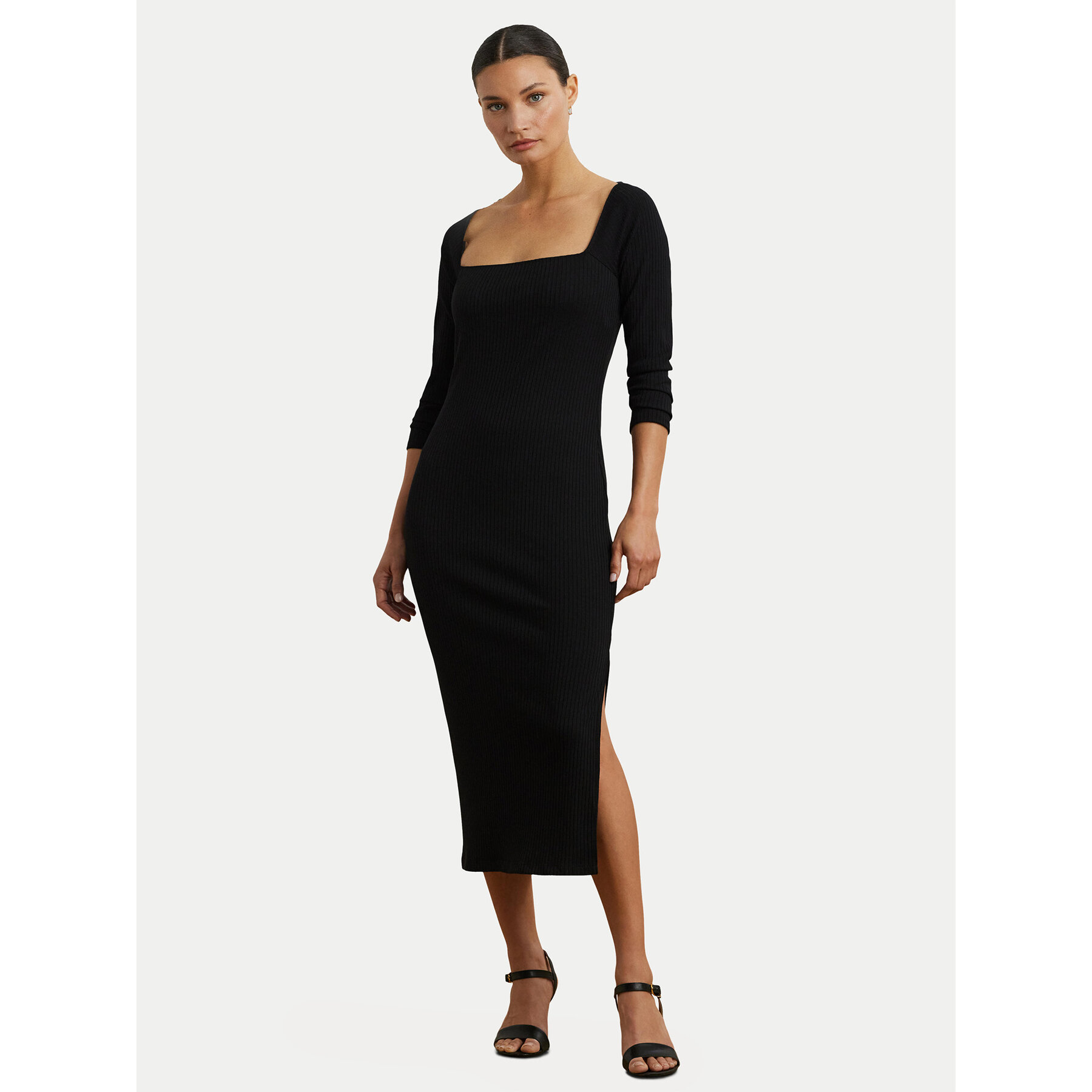 LAUREN RALPH LAUREN Strickkleid 200978539001 Schwarz Slim Fit
