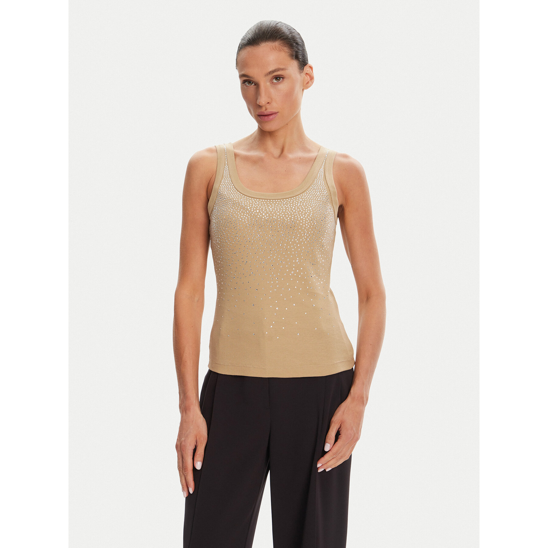 Rinascimento Τοπ CFC0124040003 Μπεζ Regular Fit