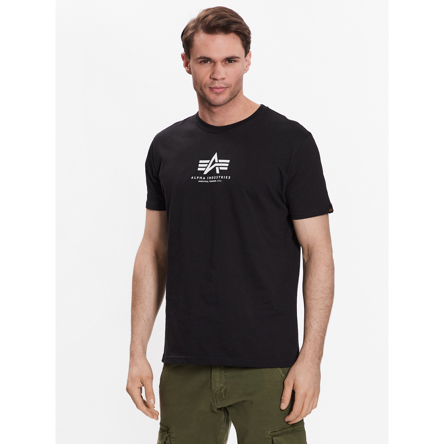 Alpha Industries Póló Basic 118533 Fekete Regular Fit