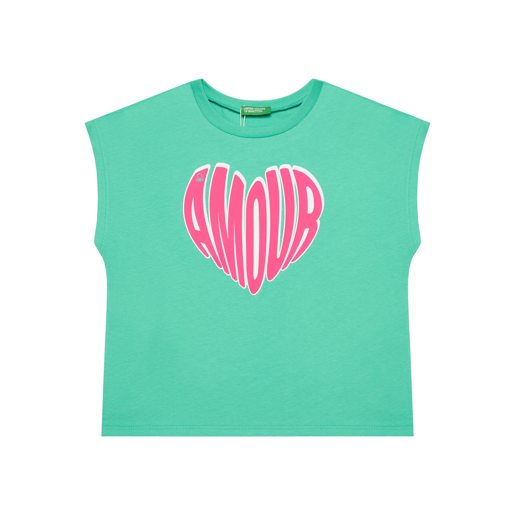 United Colors Of Benetton Felső 3JERC10PB Zöld Regular Fit