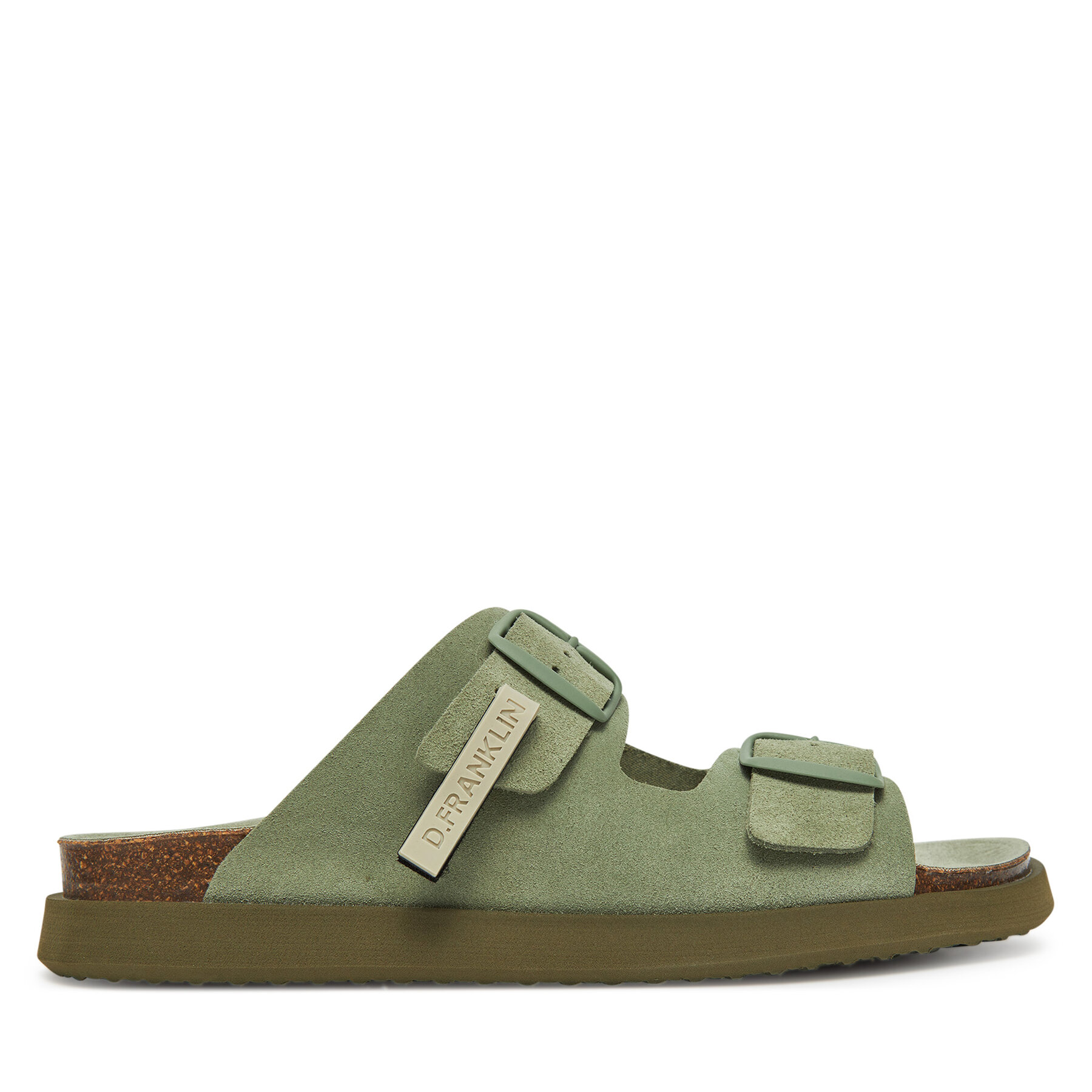 Damskie Klapki D.Franklin, Rozmiar 36 Khaki DFSH407001