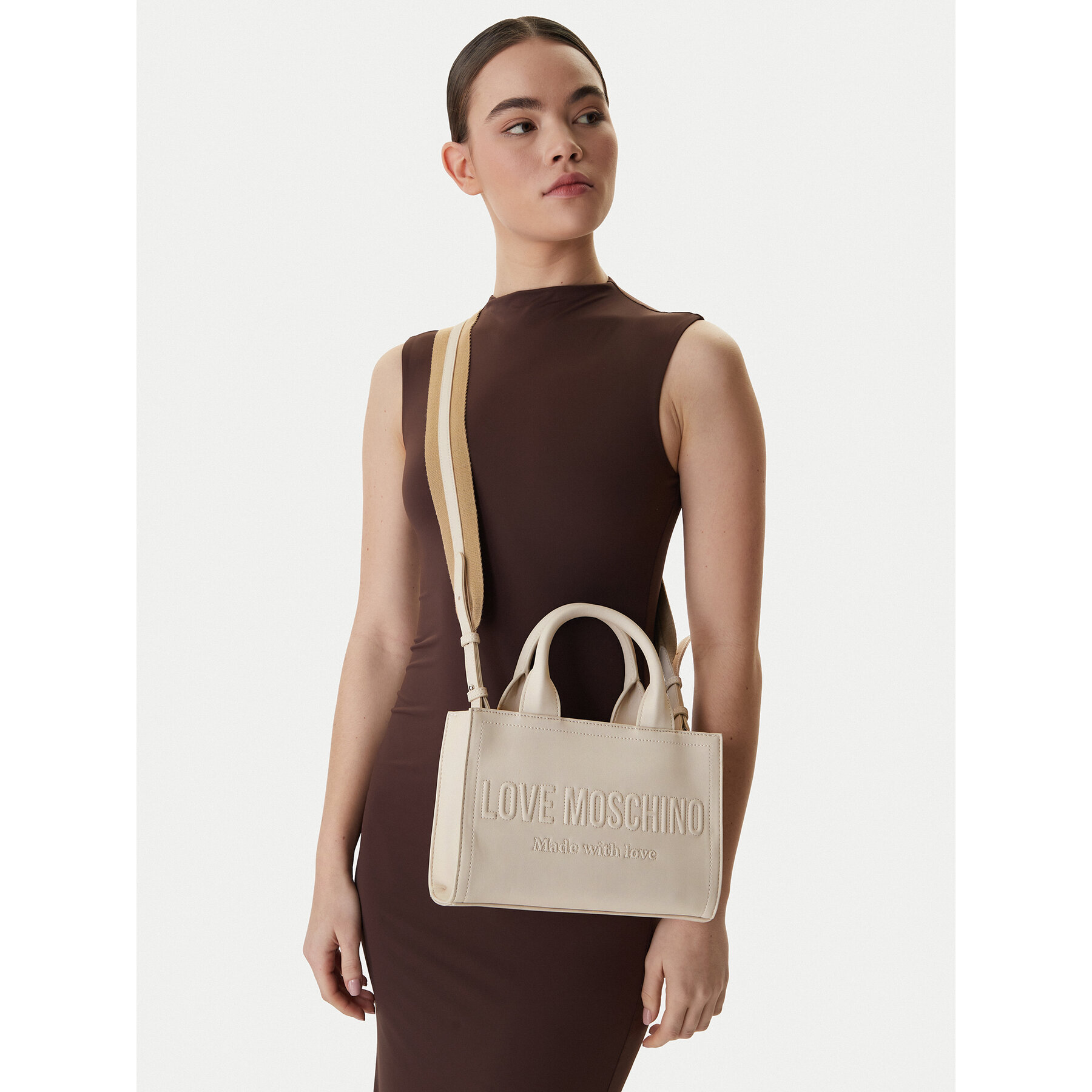 Geantă LOVE MOSCHINO JC4044PP1OLE0110 Écru