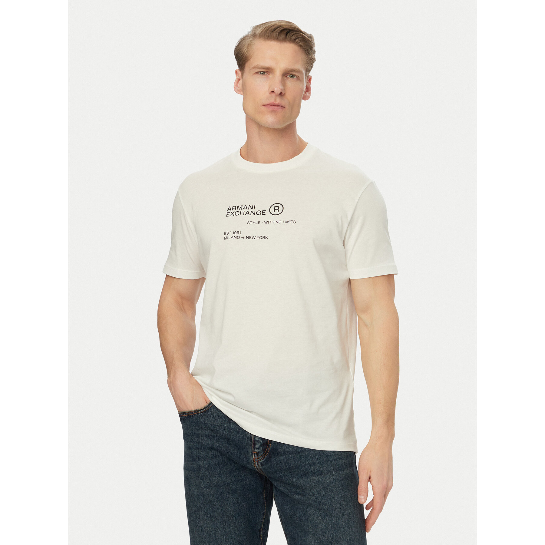 Armani Exchange T-Shirt XM002490 AF10358 U0009 Weiß Regular Fit