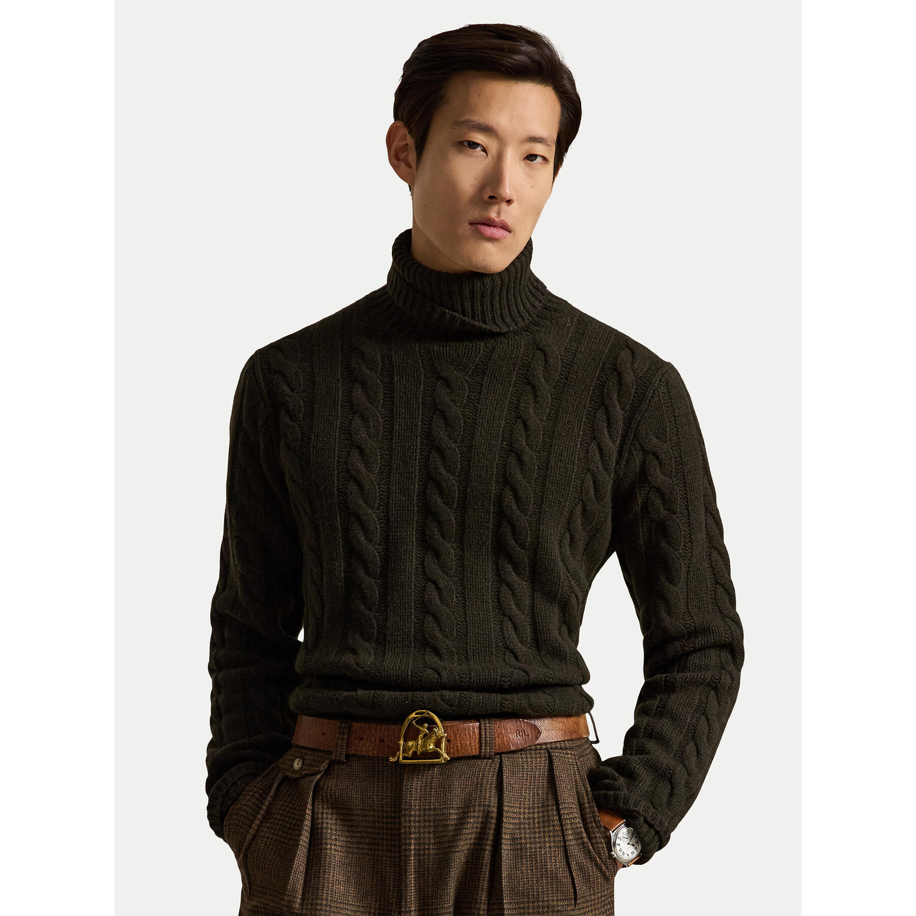 Polo Ralph Lauren Rollkragenpullover 710917035500 Dunkelgrün Regular Fit