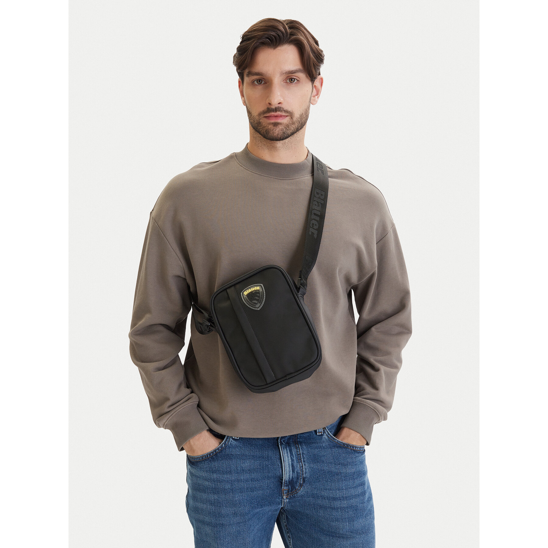 Geantă crossover Blauer S6COV01/RUB Negru