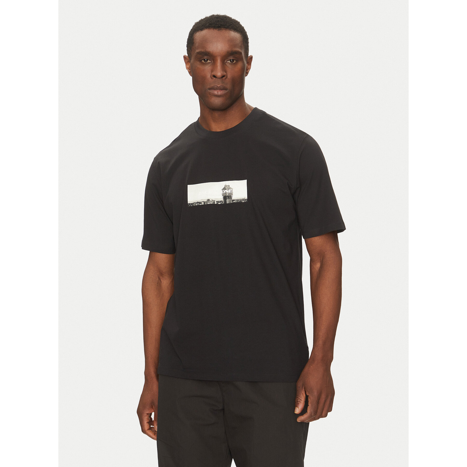 Jack & Jones T-Shirt Pacer Photo 12273775 Μαύρο Relaxed Fit