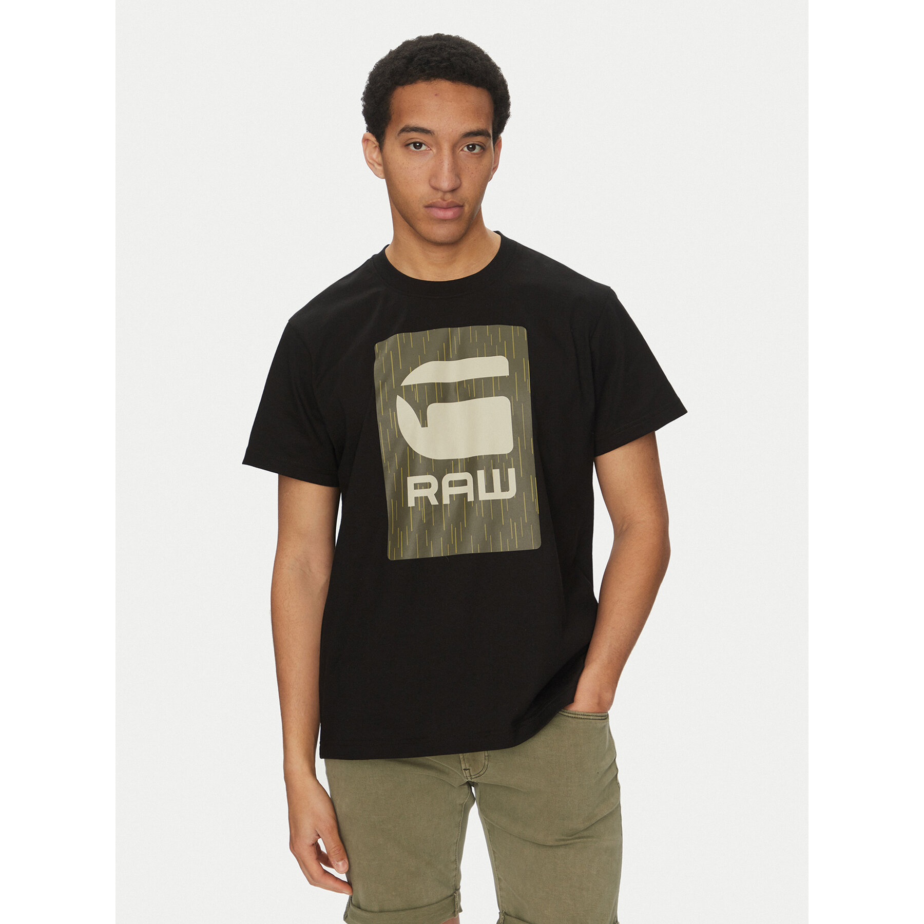 G-Star Raw G-Star Raw T-Shirt Burger Box Rain D26478-C336 Μαύρο Regular Fit