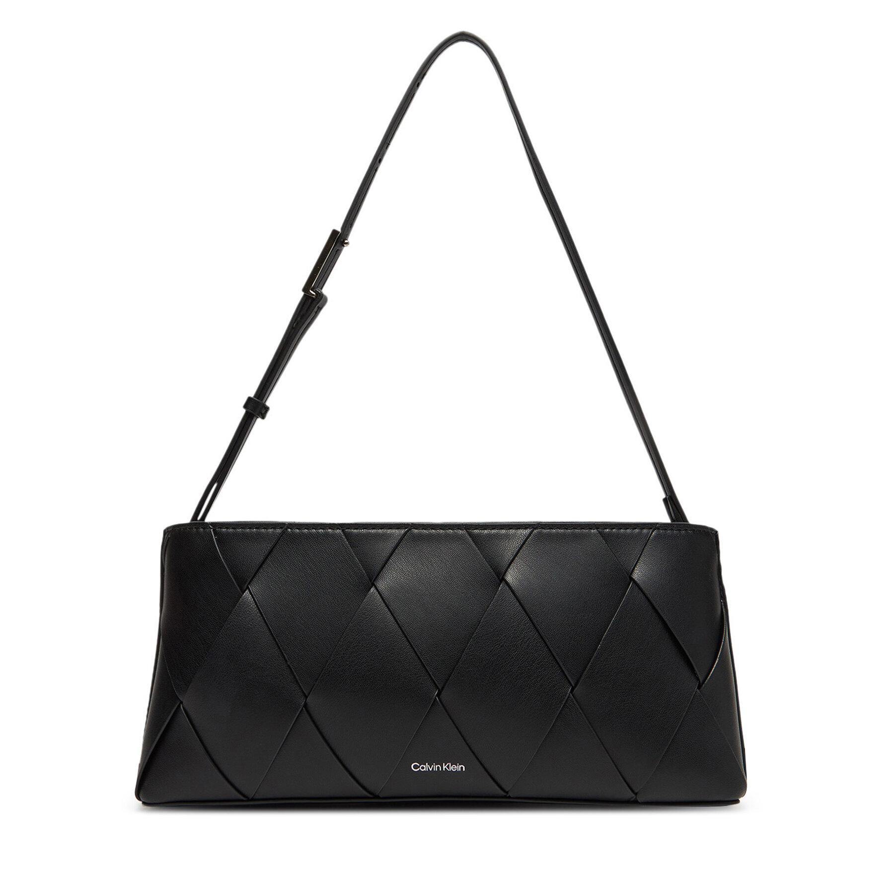 Damska Calvin Klein Torebka Czarny Ck Woven Elongated Shoulder Bag K60K612992