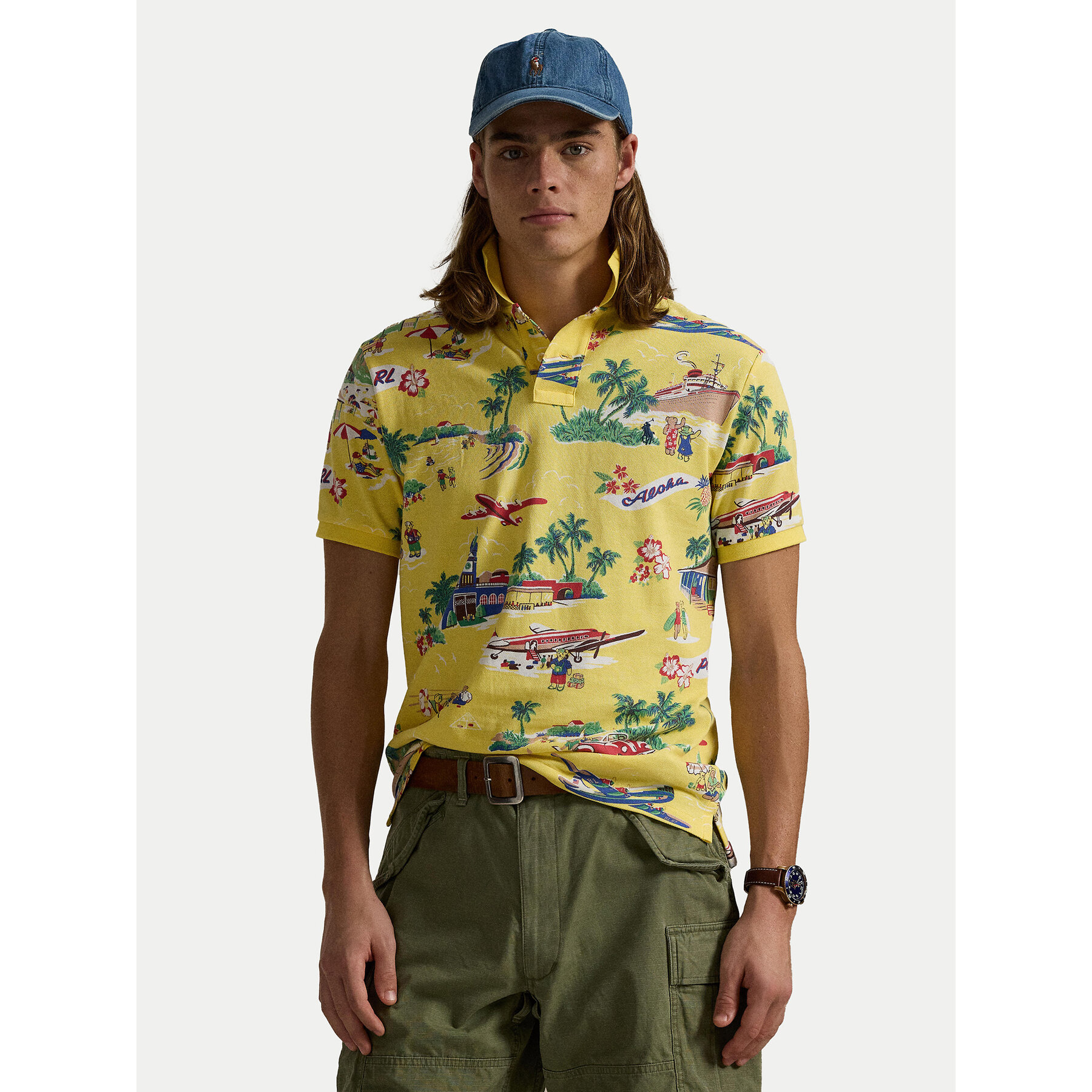 Polo Ralph Lauren Polo 710963485001 Κίτρινο Custom Slim Fit