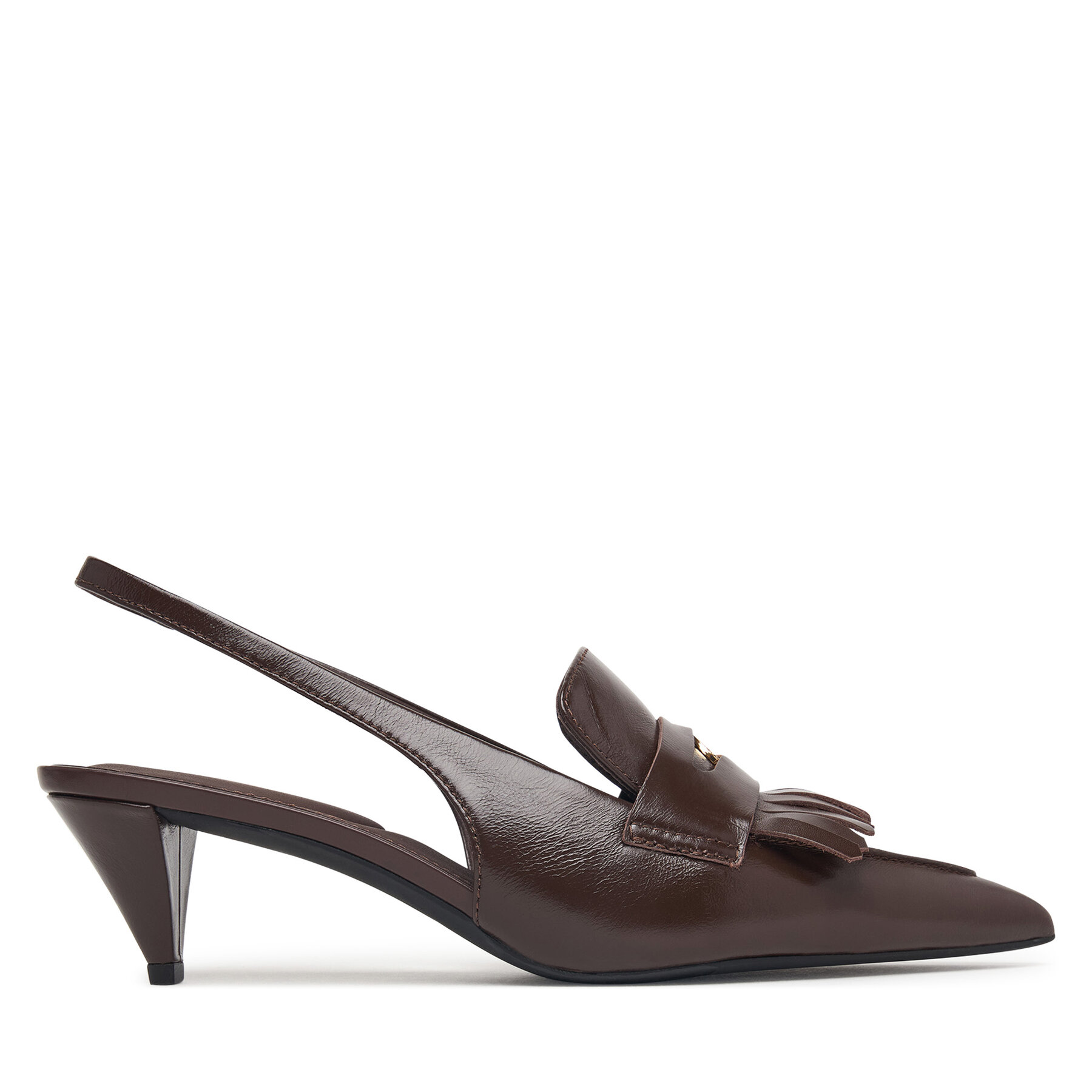 Salonarji Tommy Hilfiger Th Penny Bar Pointy Sling Back FW0FW09535 Rjava