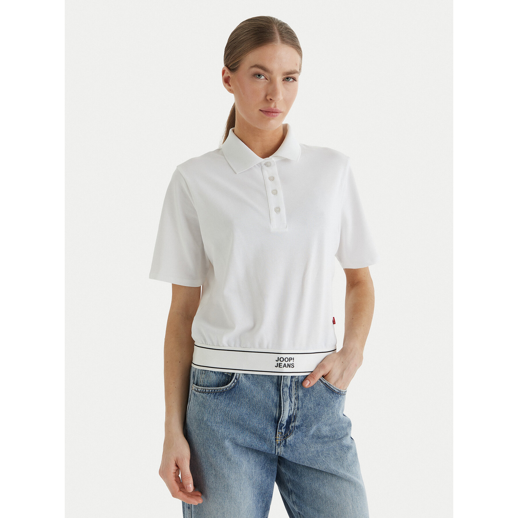 JOOP! Jeans Polo Talena 10100104 30100660 Bijela Modern Fit