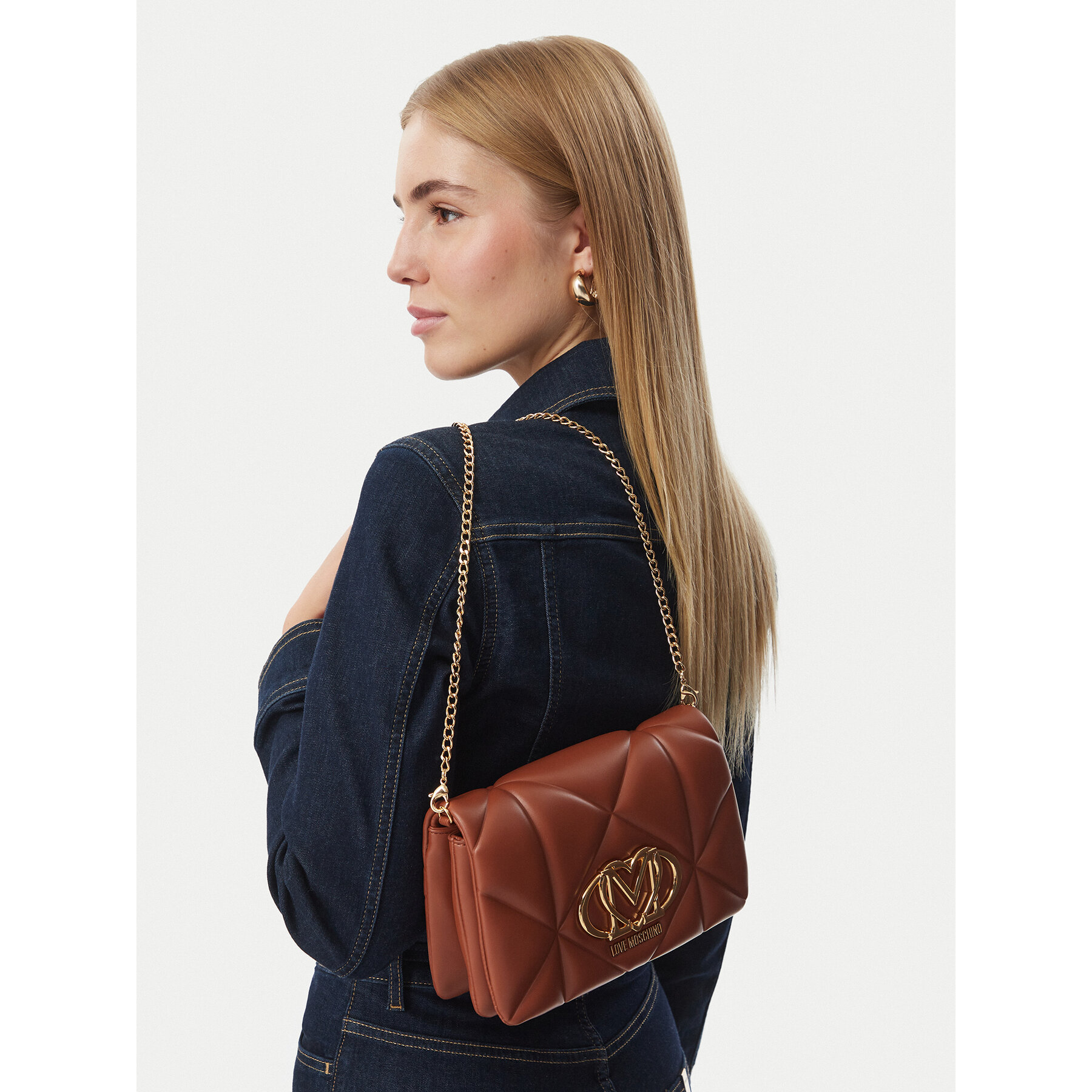 Torbica LOVE MOSCHINO JC4043PP0PLC0208 Svijetlo smeđa