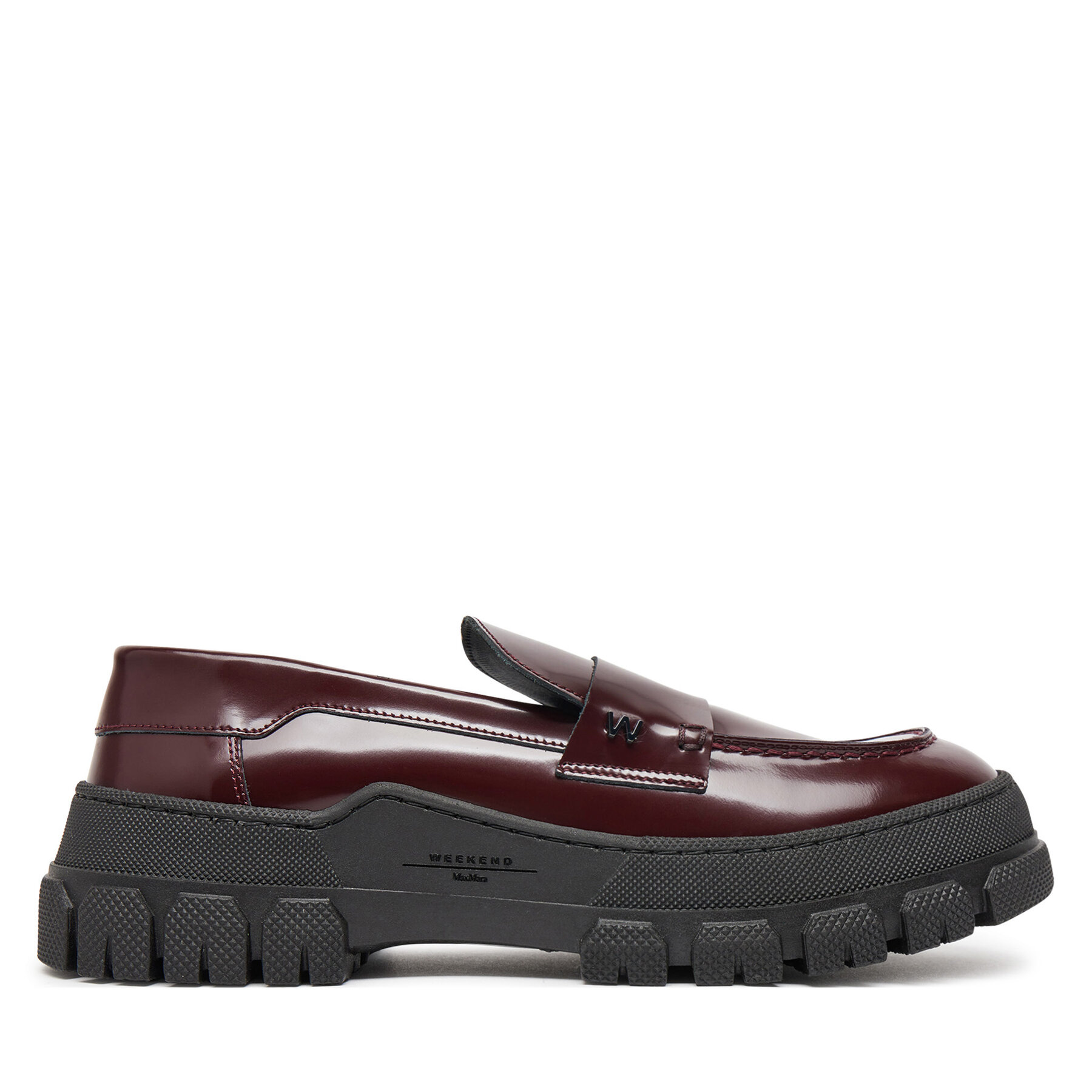 Damskie Loafersy Weekend Max Mara, Rozmiar 35 Bordowy Conero 2425526015600