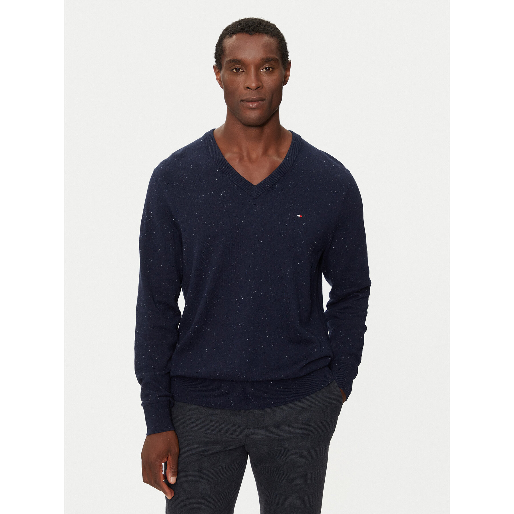Tommy Hilfiger Pullover Pima Org Ctn MW0MW28047 Dunkelblau Regular Fit