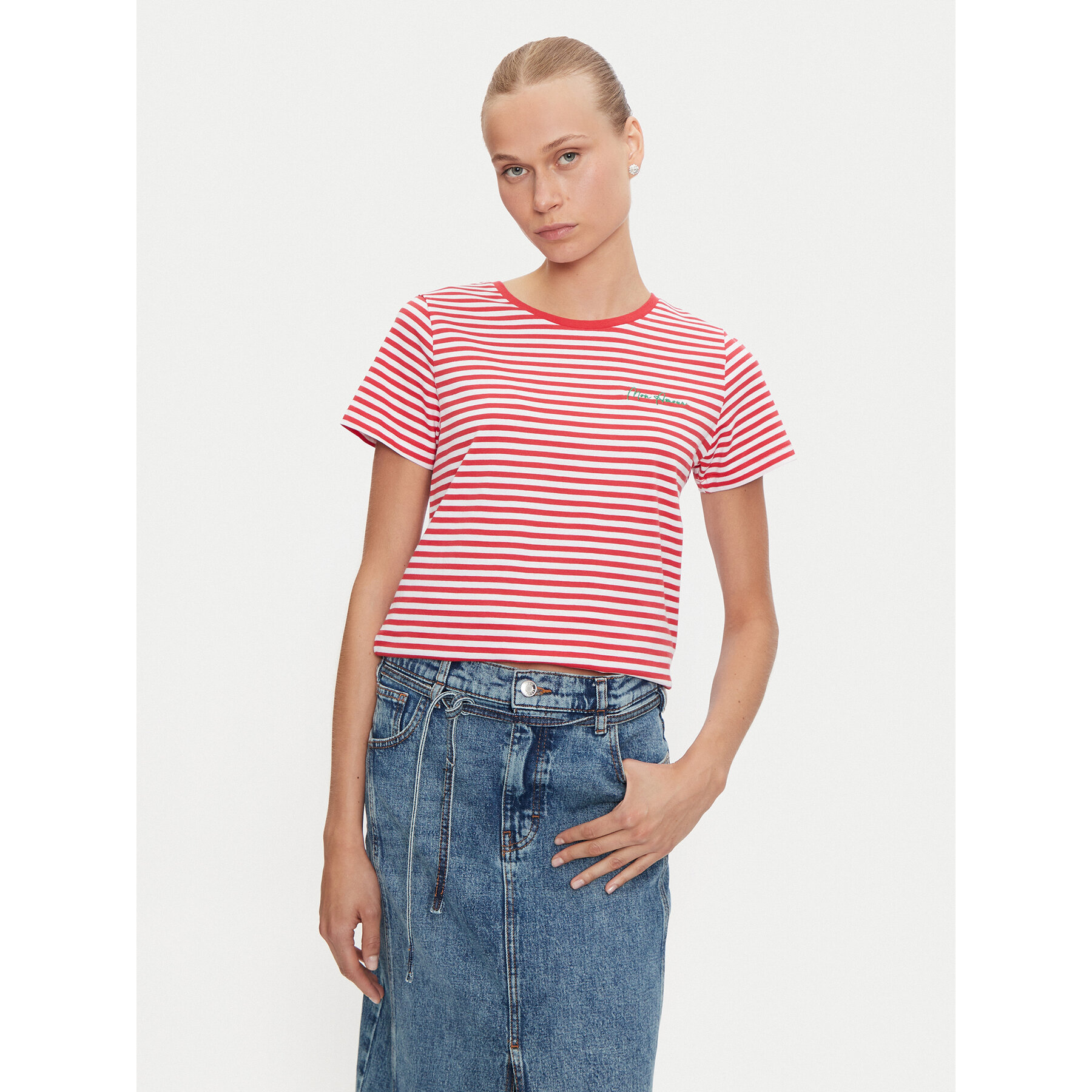 Noisy May T-Shirt 27025691 Κόκκινο Regular Fit