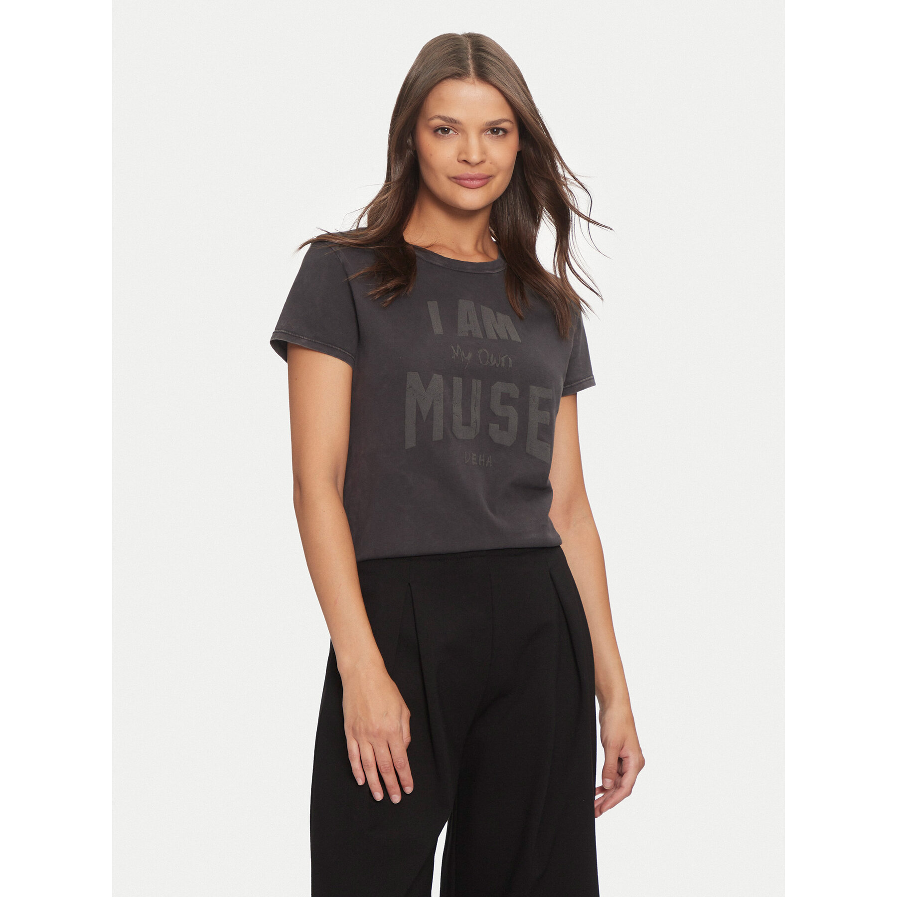 Deha T-shirt C12151 Nero Regular Fit