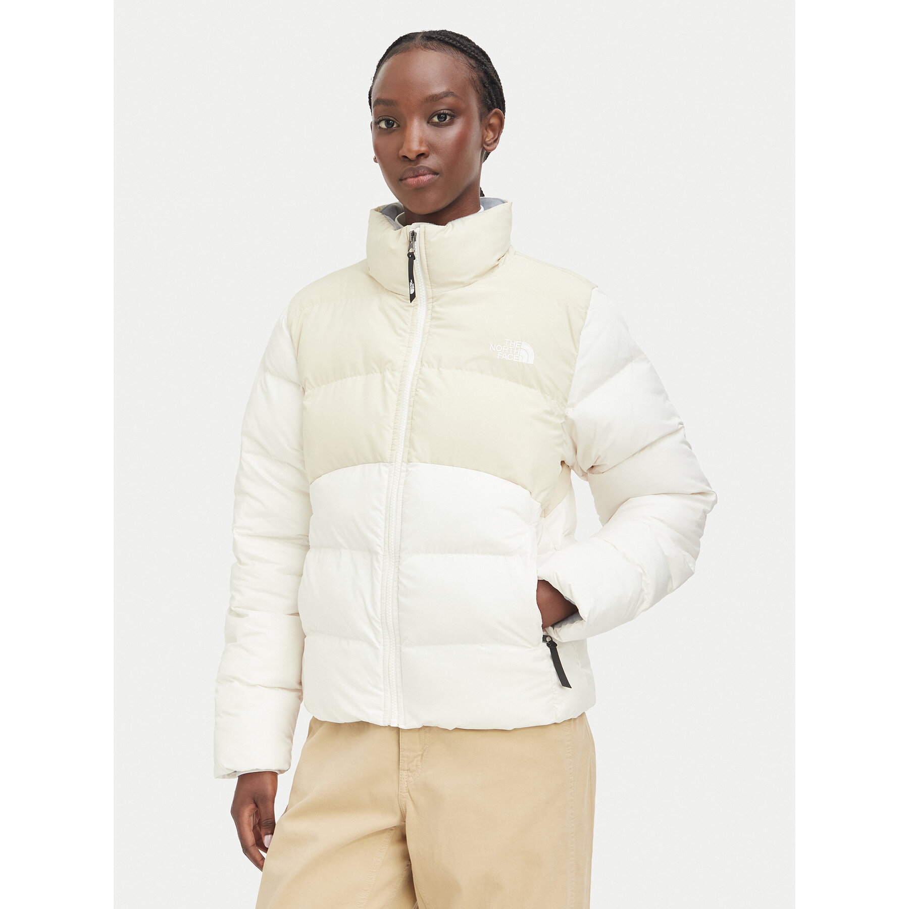 The North Face Winterjacke Saikuru NF0A8GCB Hellbeige Boxy Fit