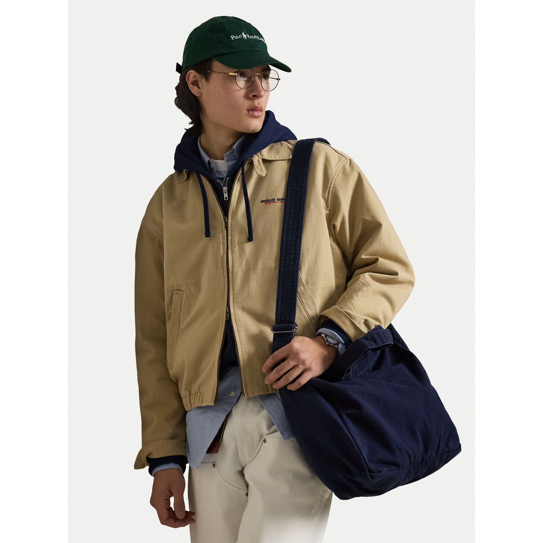 Kabelka Polo Ralph Lauren 405967606001 Tmavomodrá