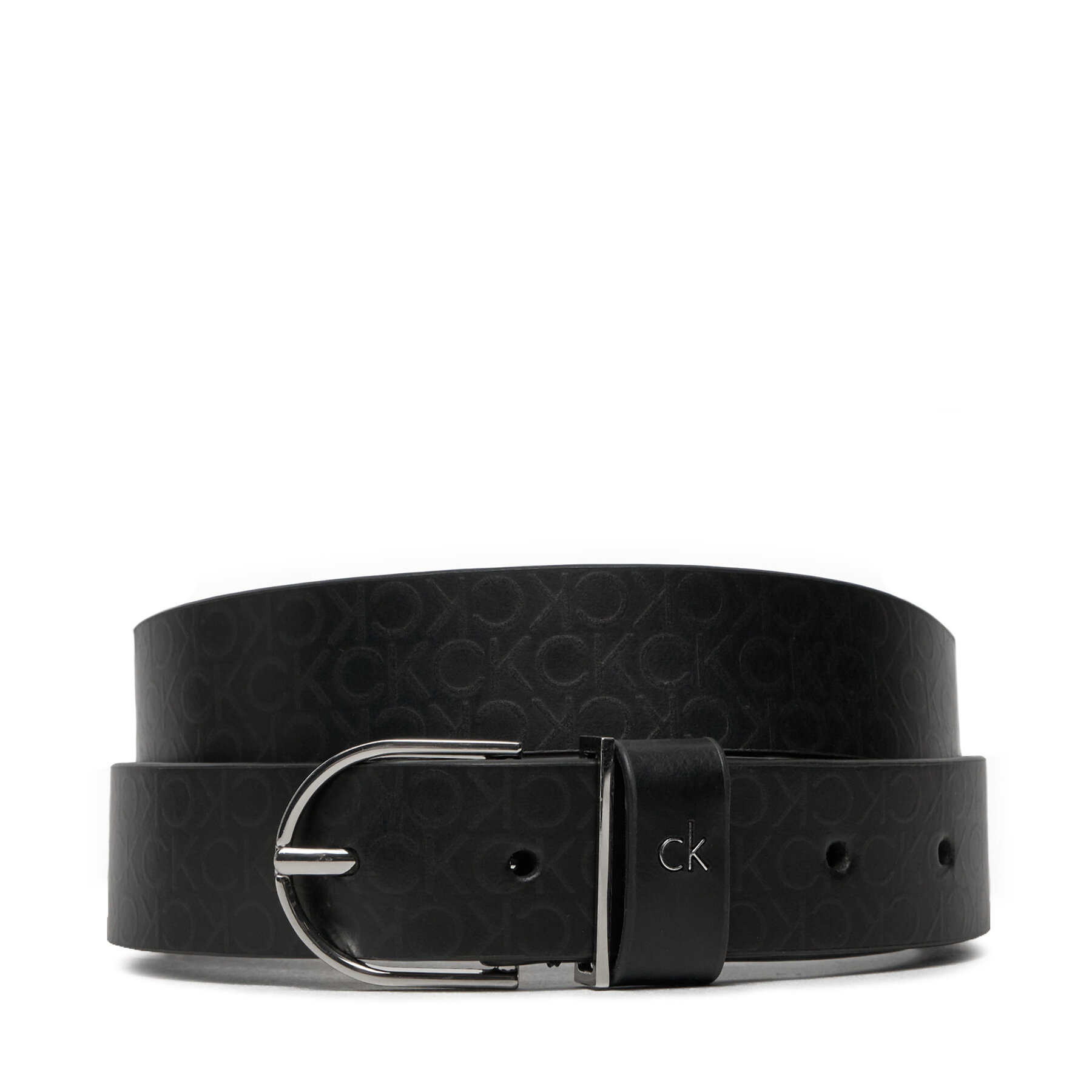 Női öv Calvin Klein, Méret: 85, Fekete, Ck Metal Loop Rnd Bckle 3.0/Mono K60K612860