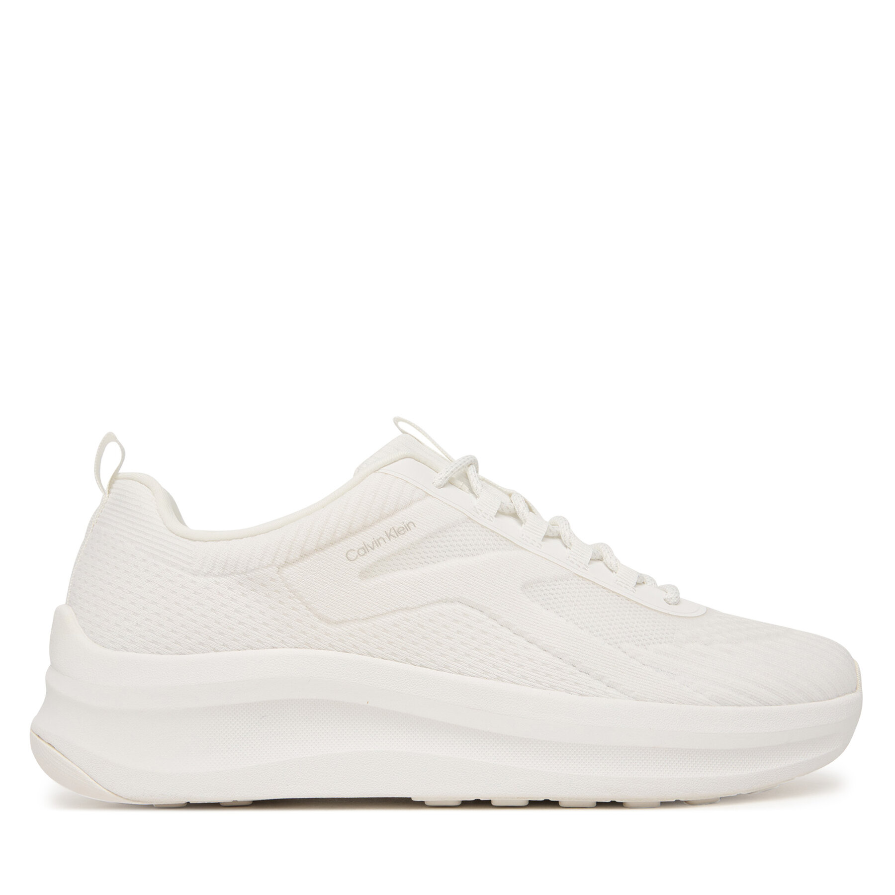 Сникърси Calvin Klein Andrea - Chunky Ck Stripe Runner Trainers HM0HM02158 Бял
