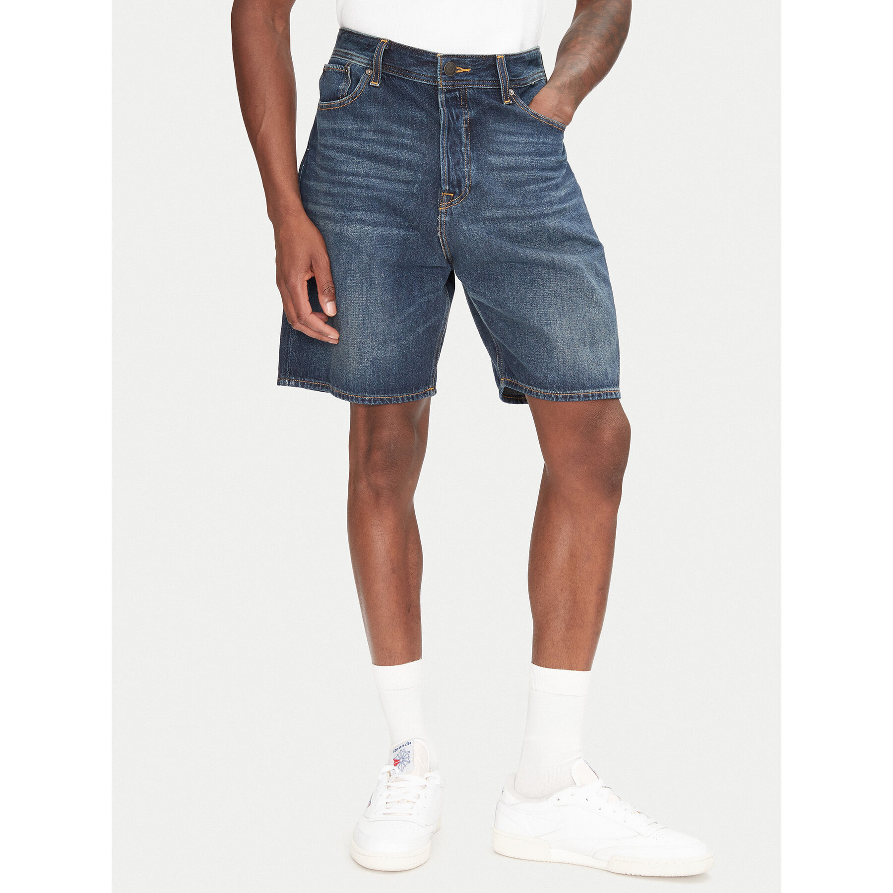 Jack & Jones Jeansshorts Tony 12269517 Dunkelblau Loose Fit