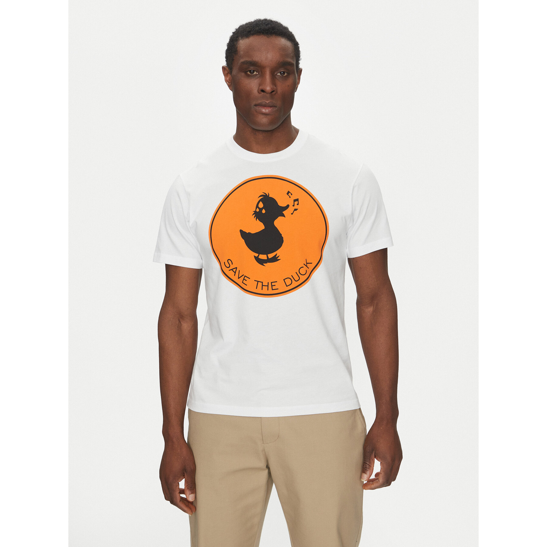 Save The Duck Marškinėliai DT0825M BESY20 Balta Regular Fit