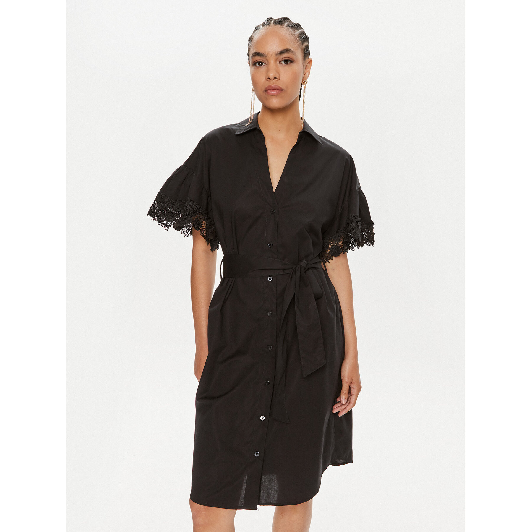 TWINSET Hemdkleid 241TT2281 Schwarz Regular Fit