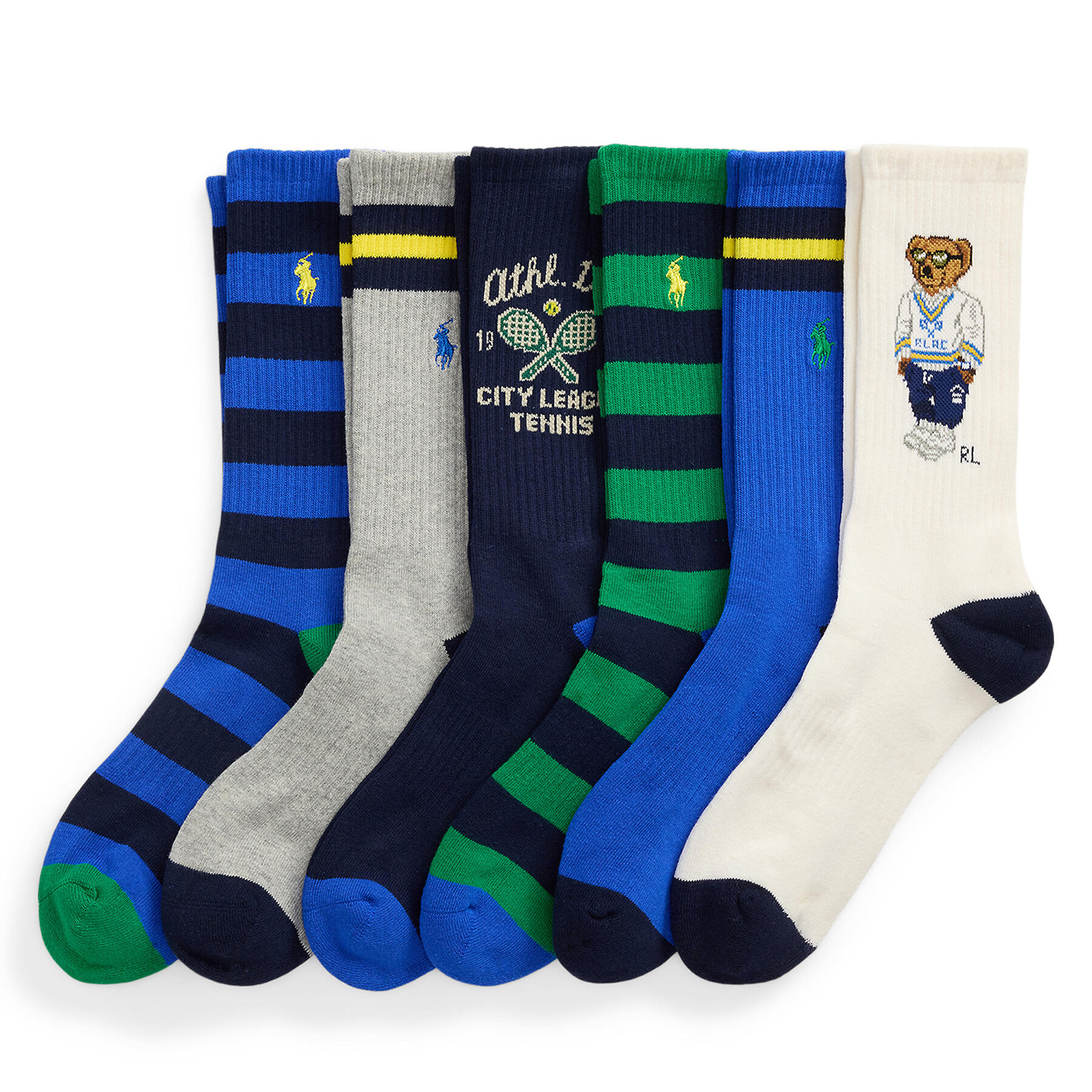 Set de 6 perechi de șosete lungi pentru bărbați Polo Ralph Lauren 449973015001 Colorat