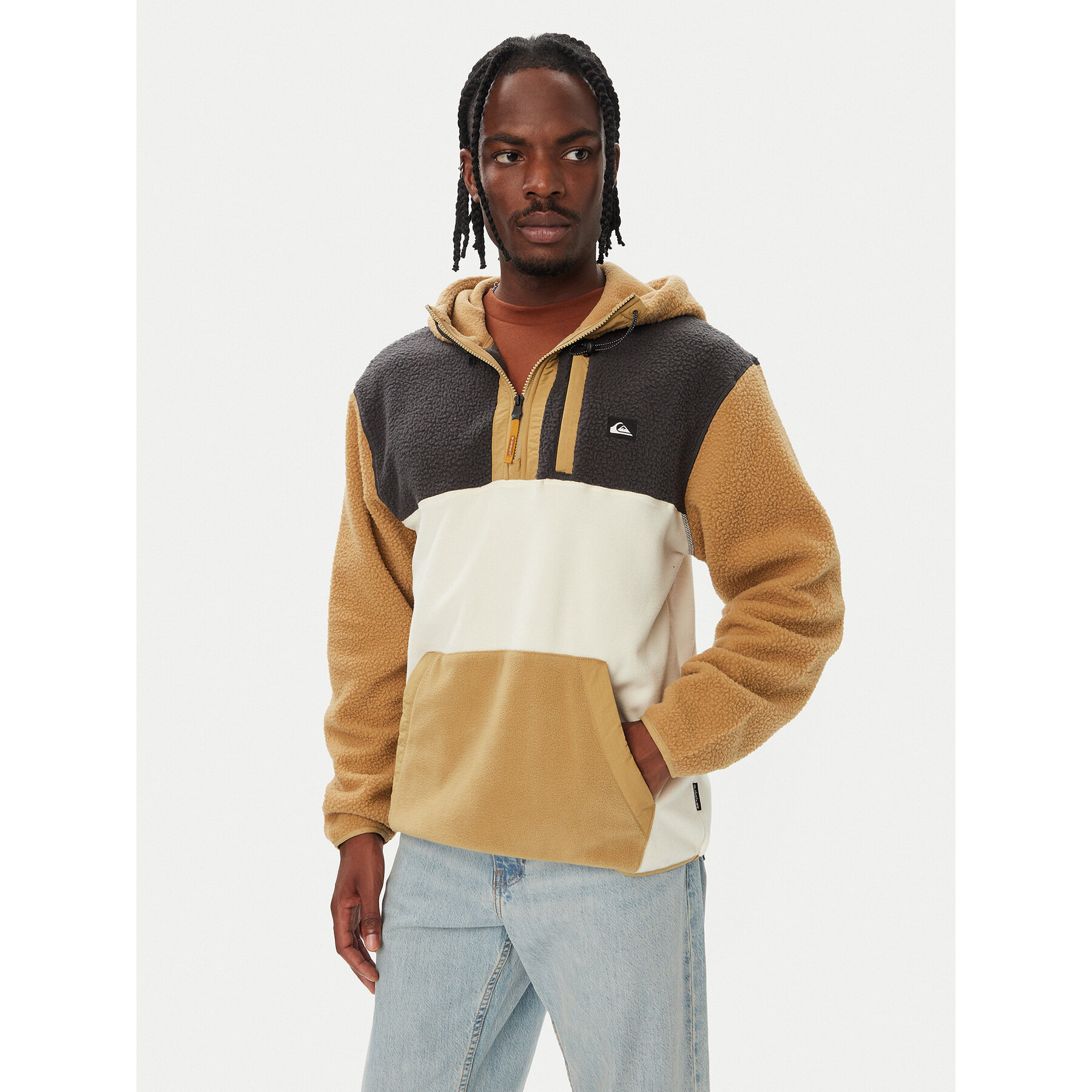 Quiksilver Fleecejacke EQYPF03073 Beige Comfort Fit