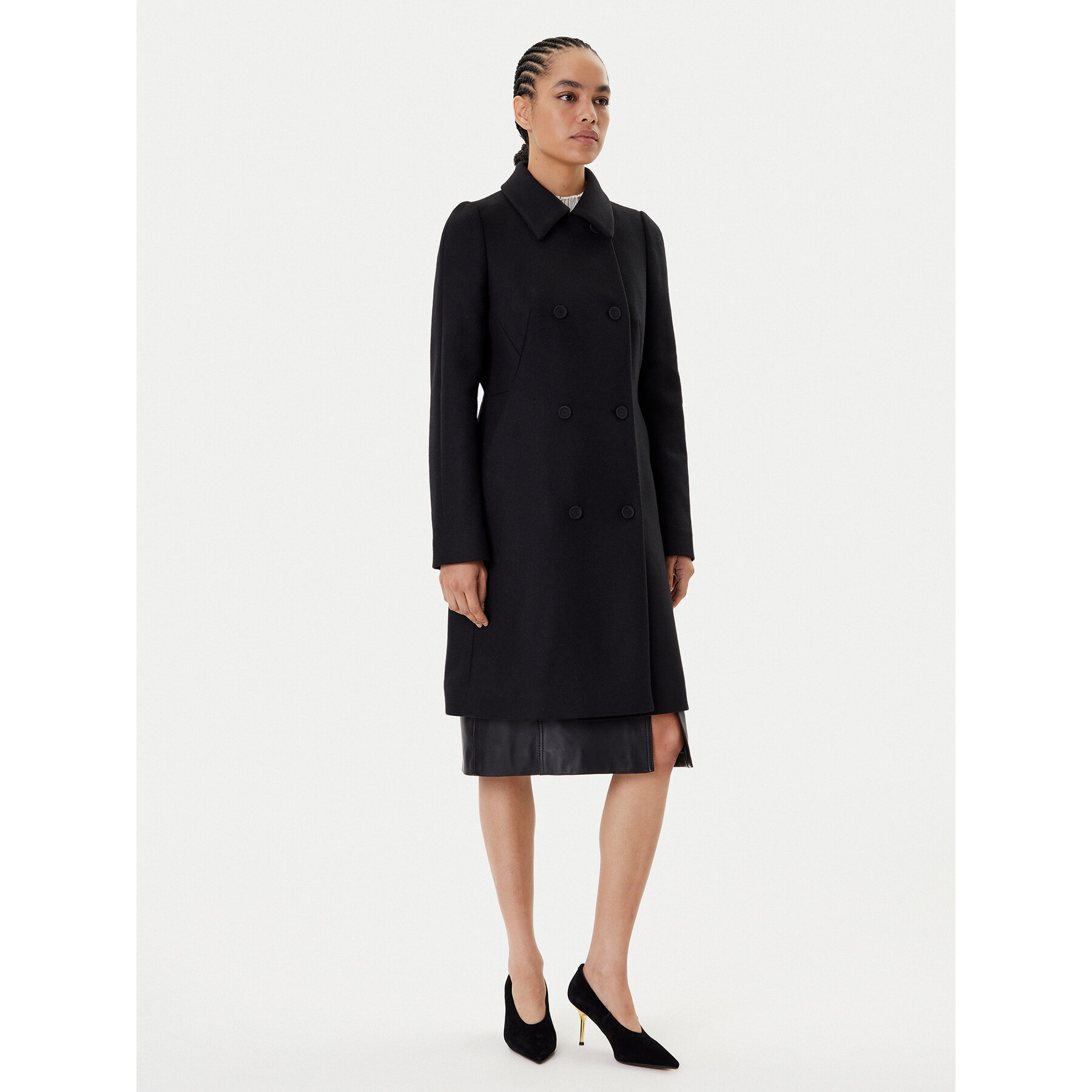 BOSS Wollmantel Cale 50550723 Schwarz Relaxed Fit