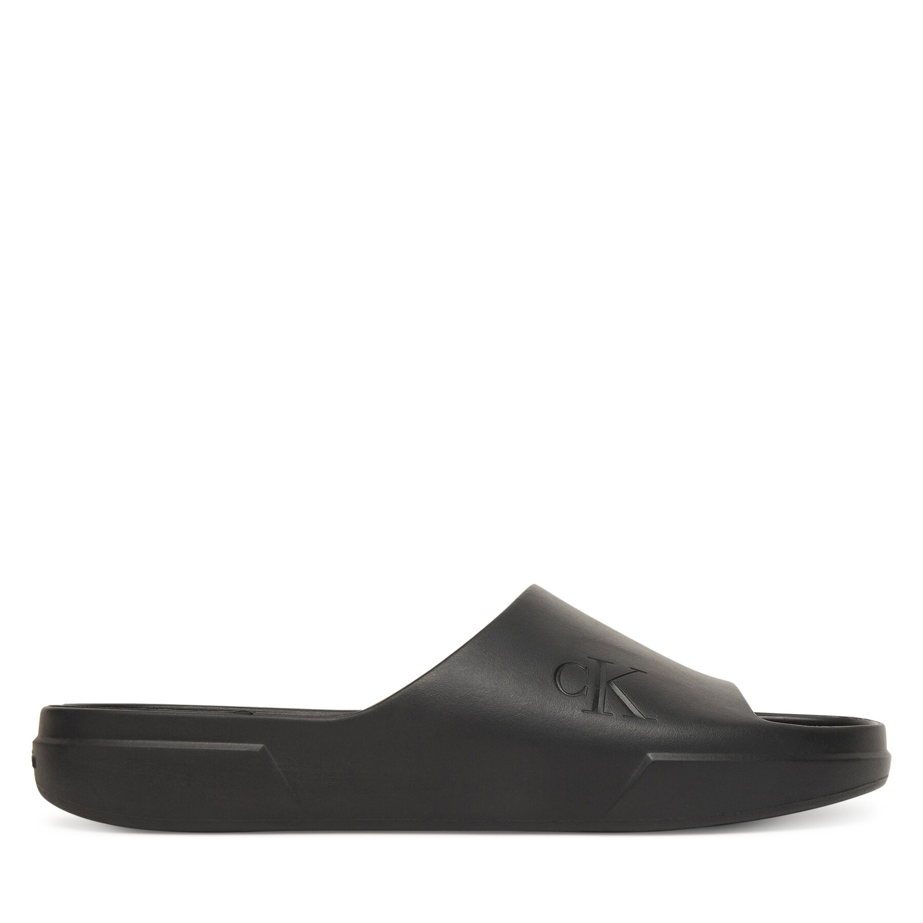 Natikače Calvin Klein *J Chunky Slide Onepiece Ru YM0YM01394 Crna