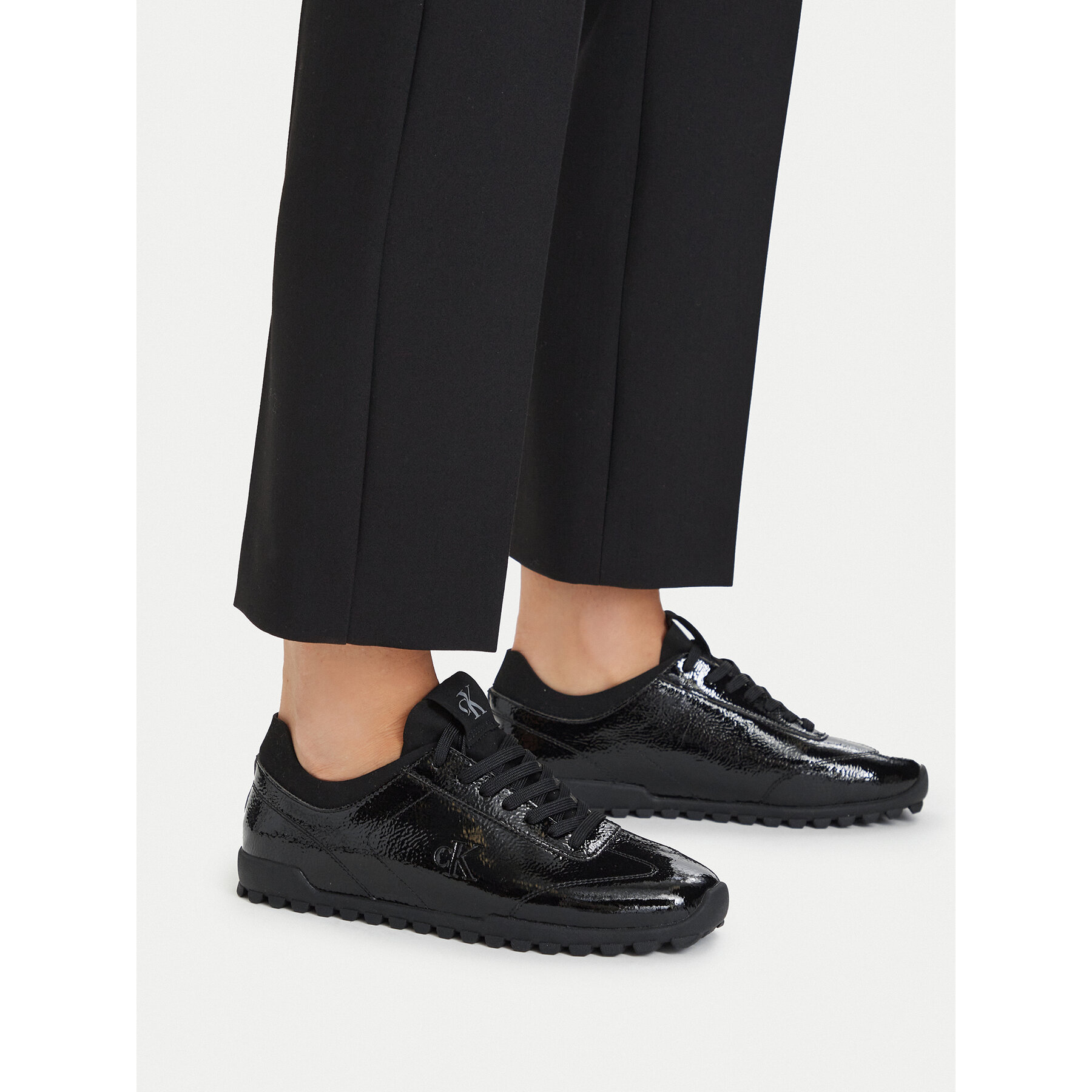 Sneakers Calvin Klein Low Profile Run Mg Pol Mix Mat HW0HW03284 Negru