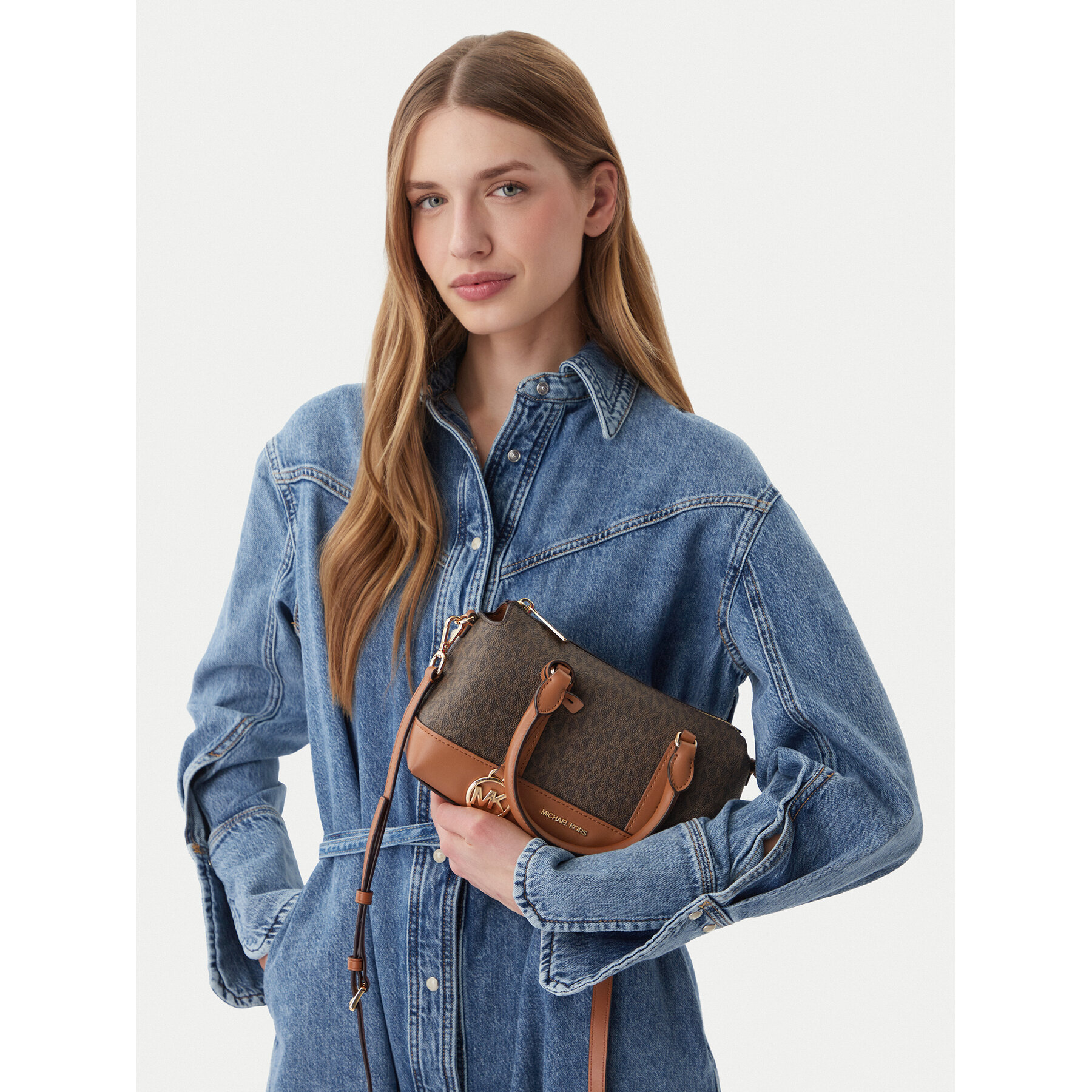 Τσάντα MICHAEL Michael Kors 30S6G3PS1B Καφέ