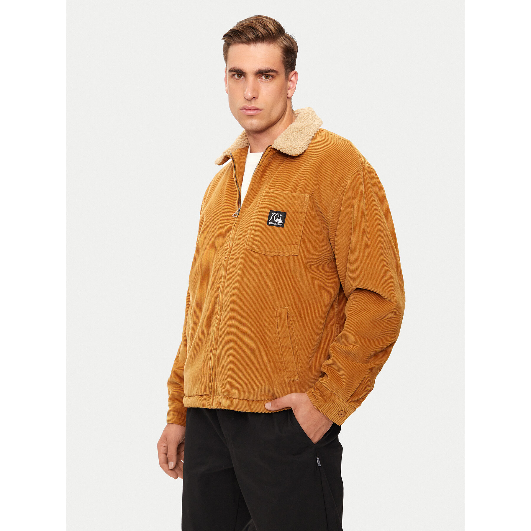 Quiksilver Übergangsjacke DNA Sherpa Harrington EQYJK04064 Beige Regular Fit