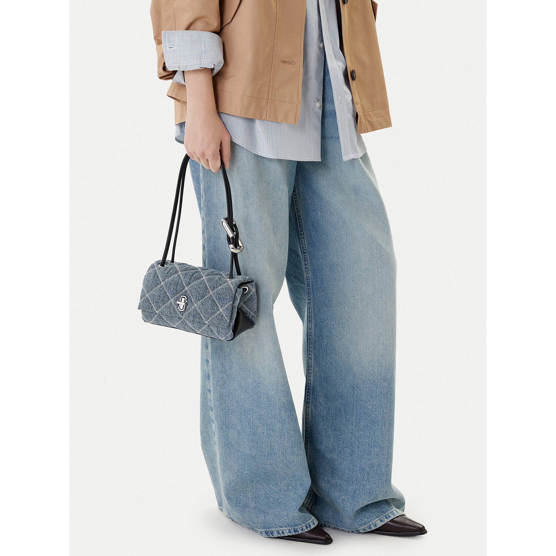 Ročna torba Marc Jacobs The Quilted Denim Mini 2P5HSH013H03 Modra