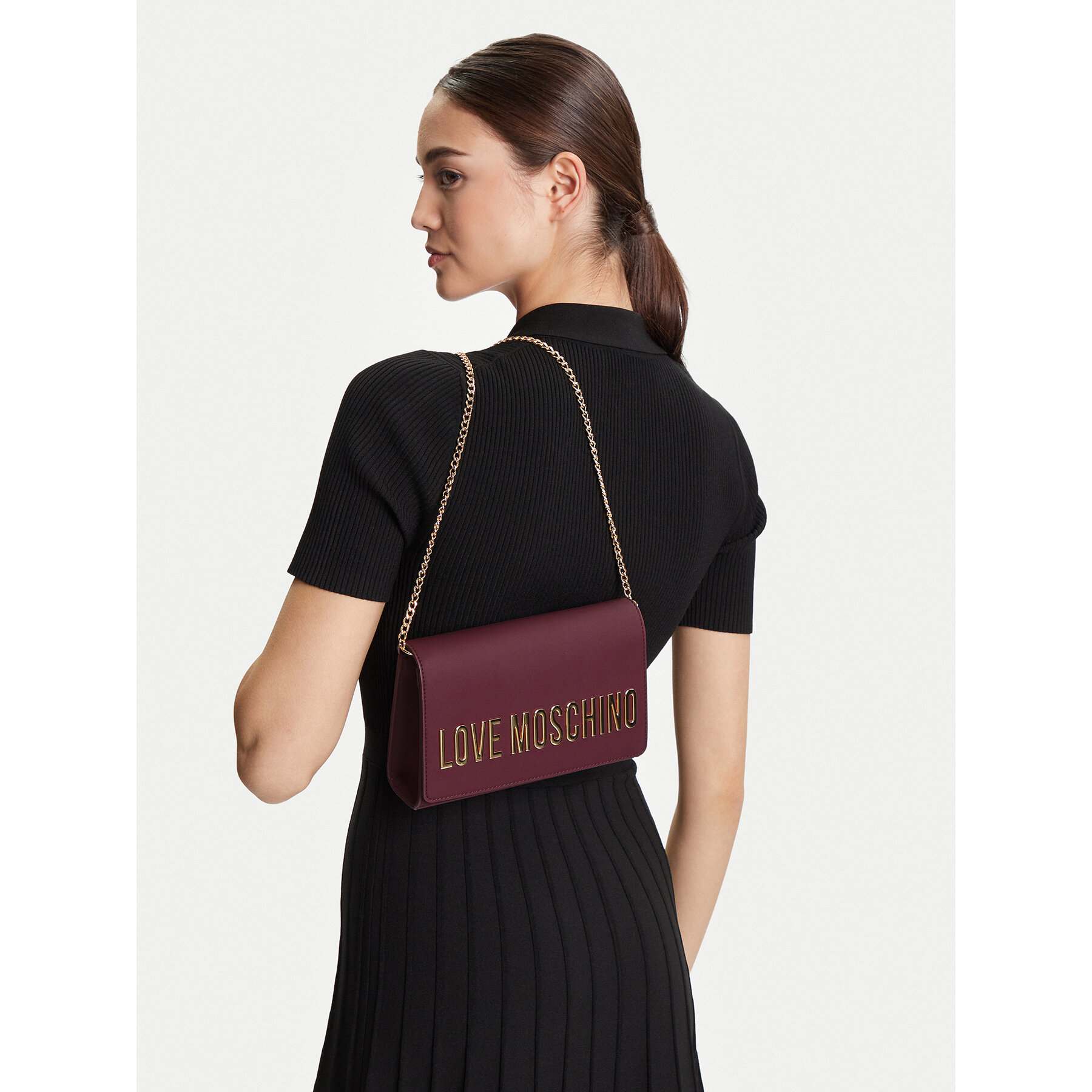 Geantă LOVE MOSCHINO JC4103PP1NKD0552 Vișiniu
