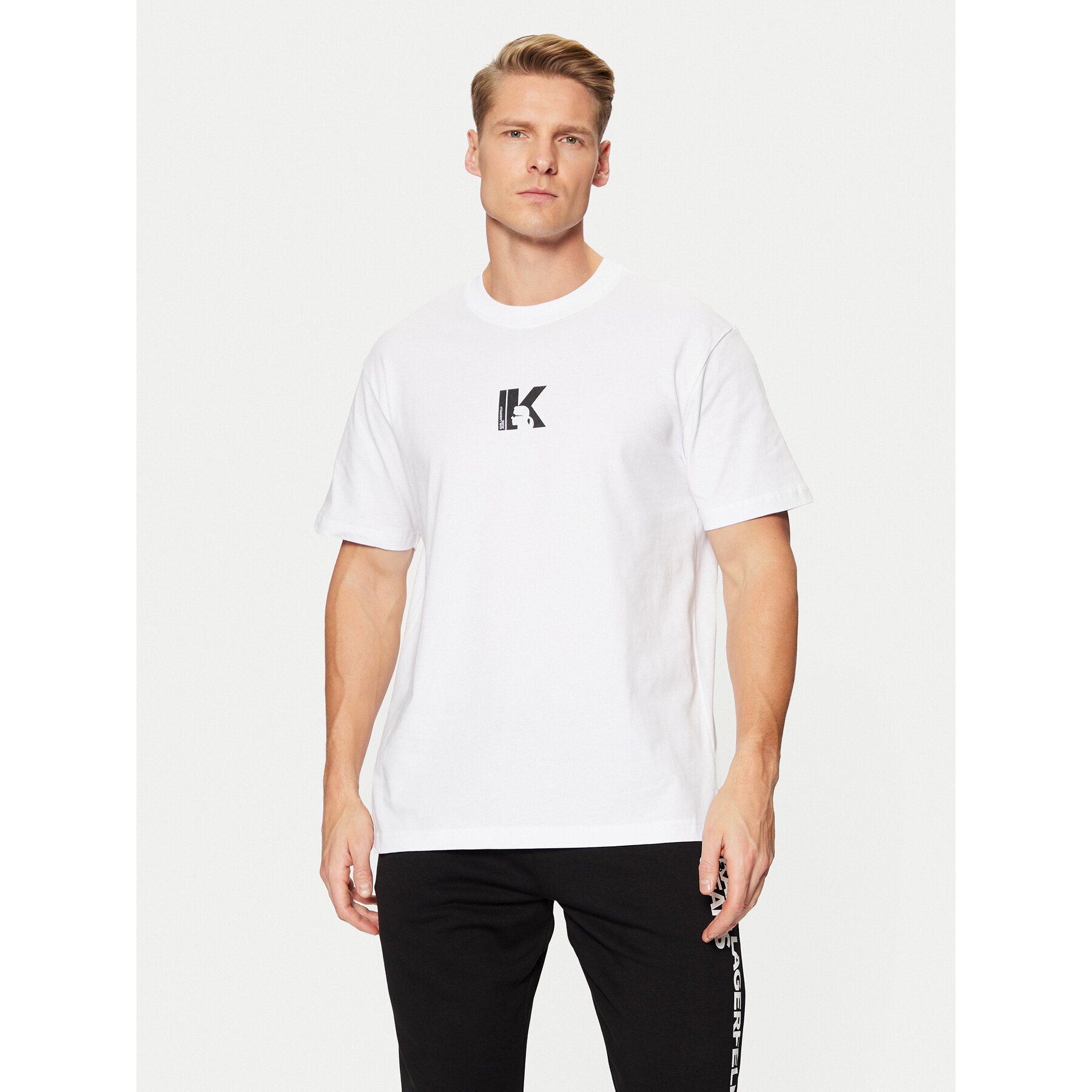Karl Lagerfeld Jeans Póló A1M17044 Fehér Regular Fit