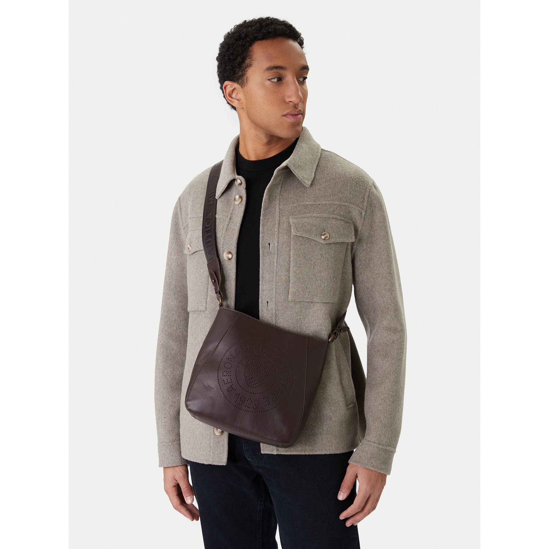 Мъжка чантичка Aeronautica Militare 252BO1146DPL00308 Кафяв