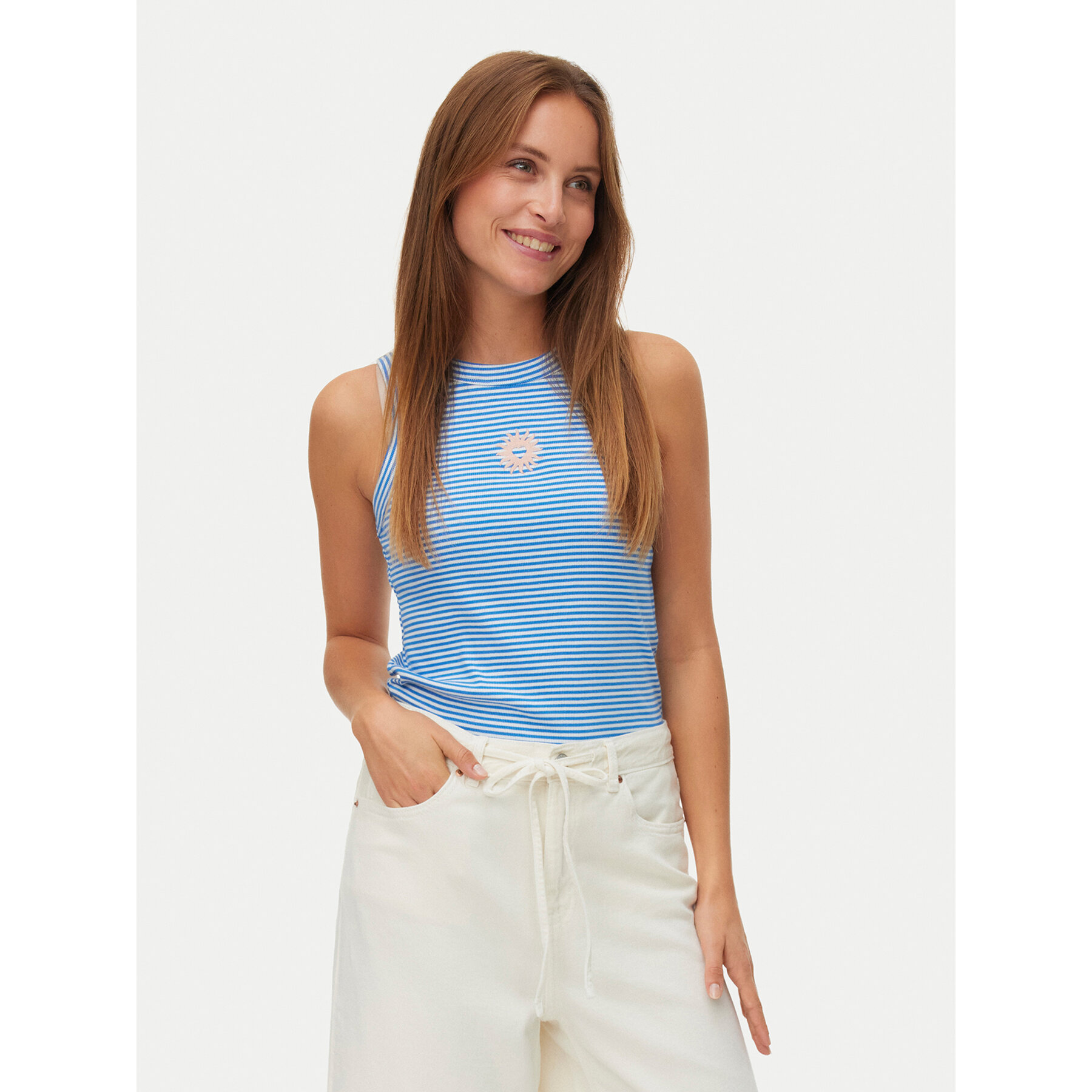 Vero Moda Τοπ Nira 10341982 Μπλε Slim Fit