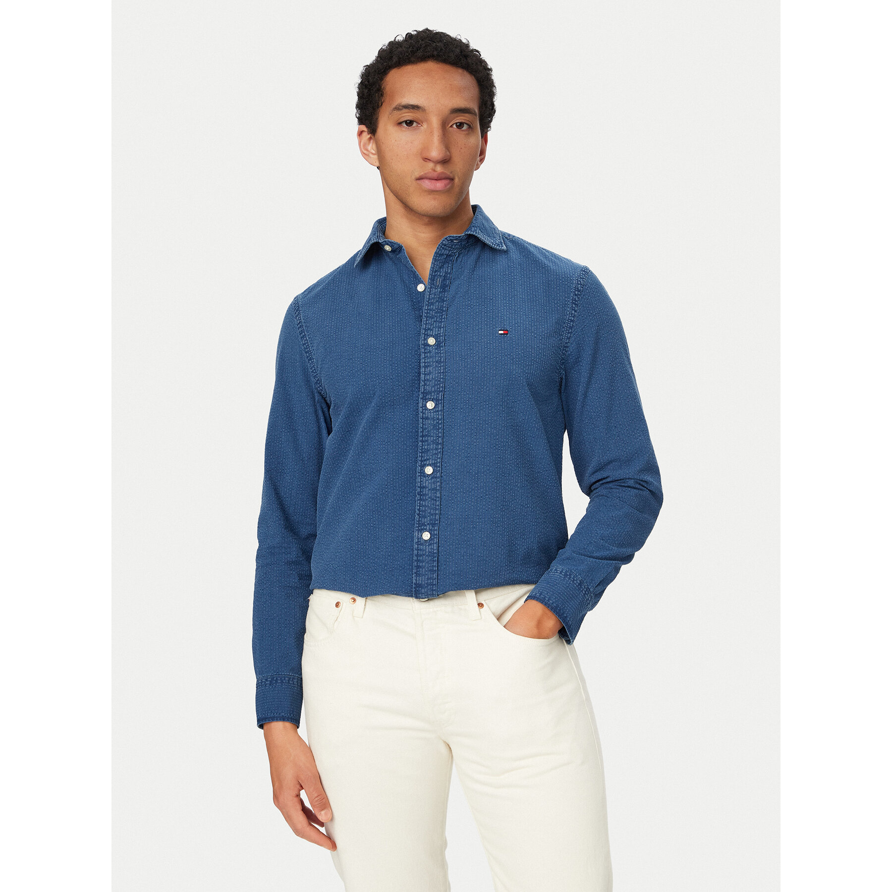 Tommy Hilfiger Hemd MW0MW42417 Blau Regular Fit