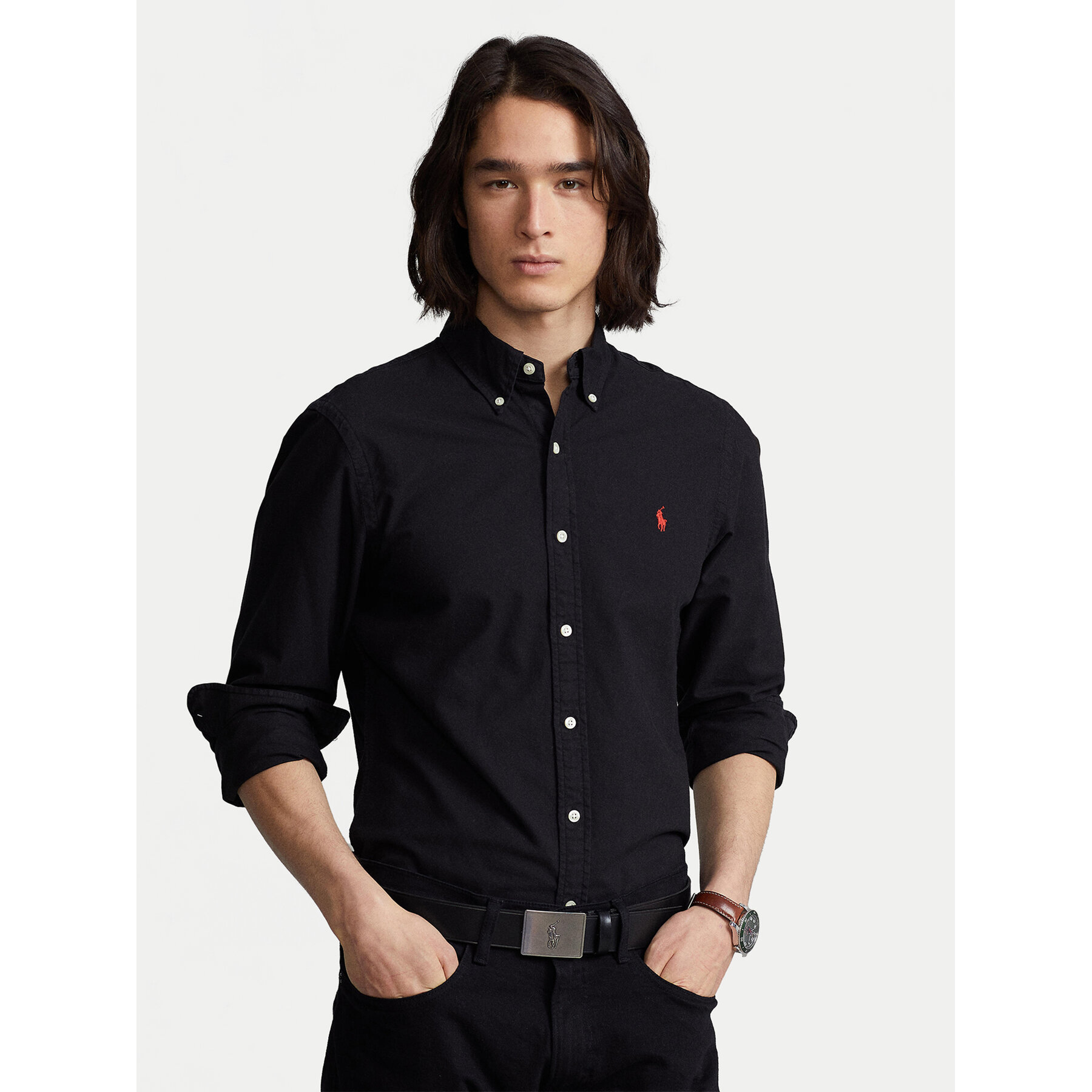 Polo Ralph Lauren Hemd Bsr 710772288 Schwarz Slim Fit