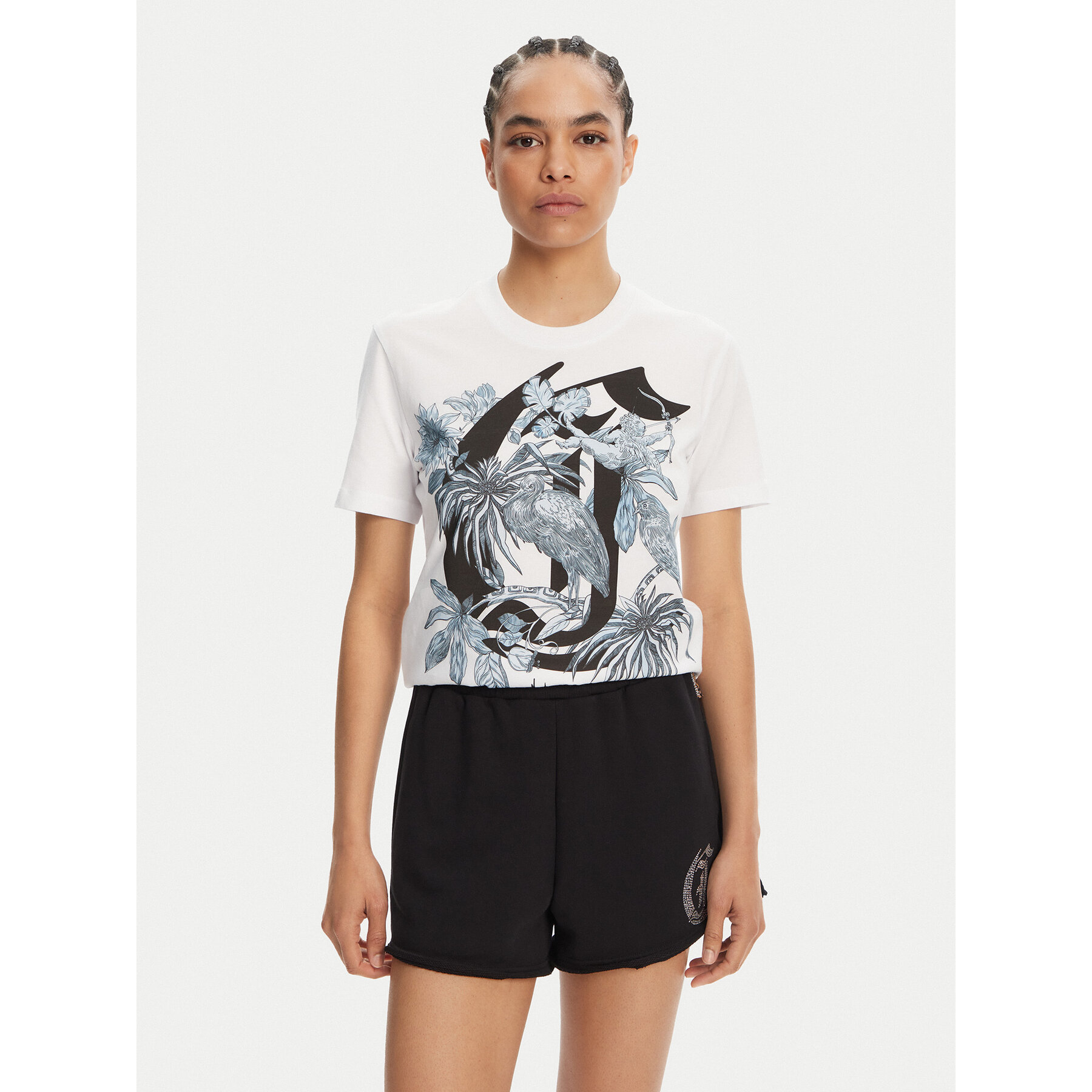 Just Cavalli Just Cavalli T-Shirt 78PAHT04 Λευκό Regular Fit