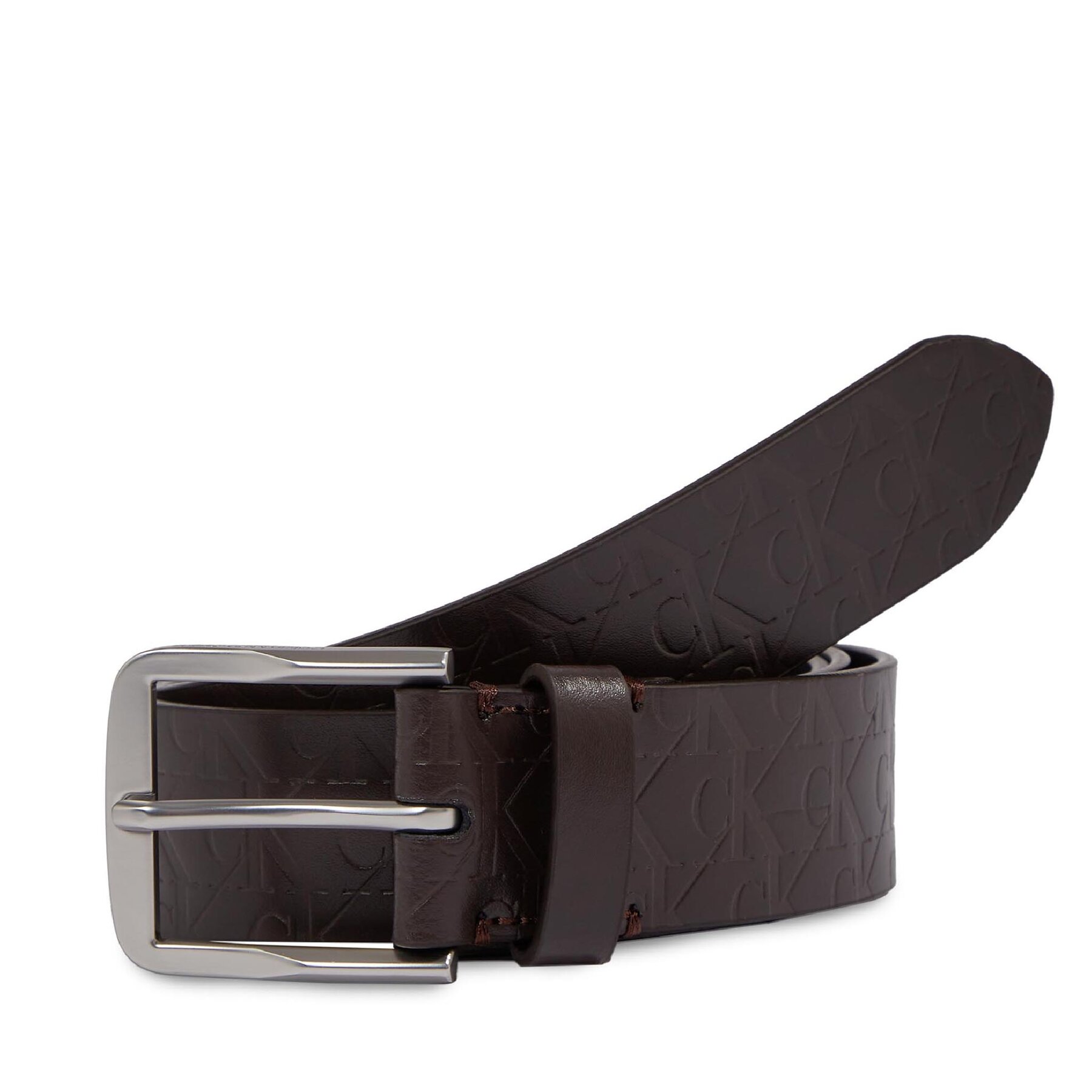 Calvin Klein Jeans Ζώνη Ανδρική Calvin Klein Jeans Classic Flat Lthr Belt 35Mm Aop K50K511518 Καφέ