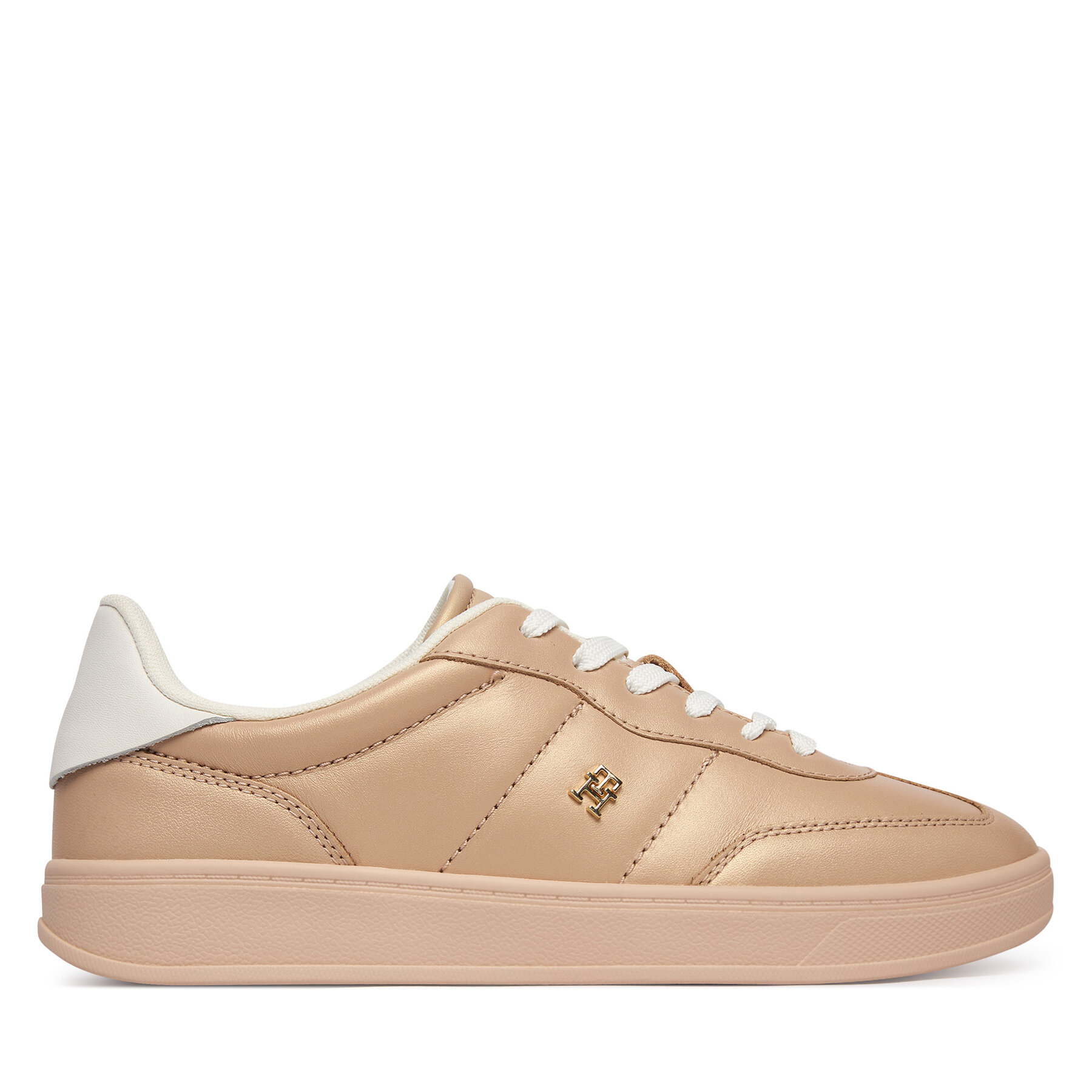 Sneakersy Tommy Hilfiger Th Heritage Shiny Sneaker FW0FW09179 Béžová