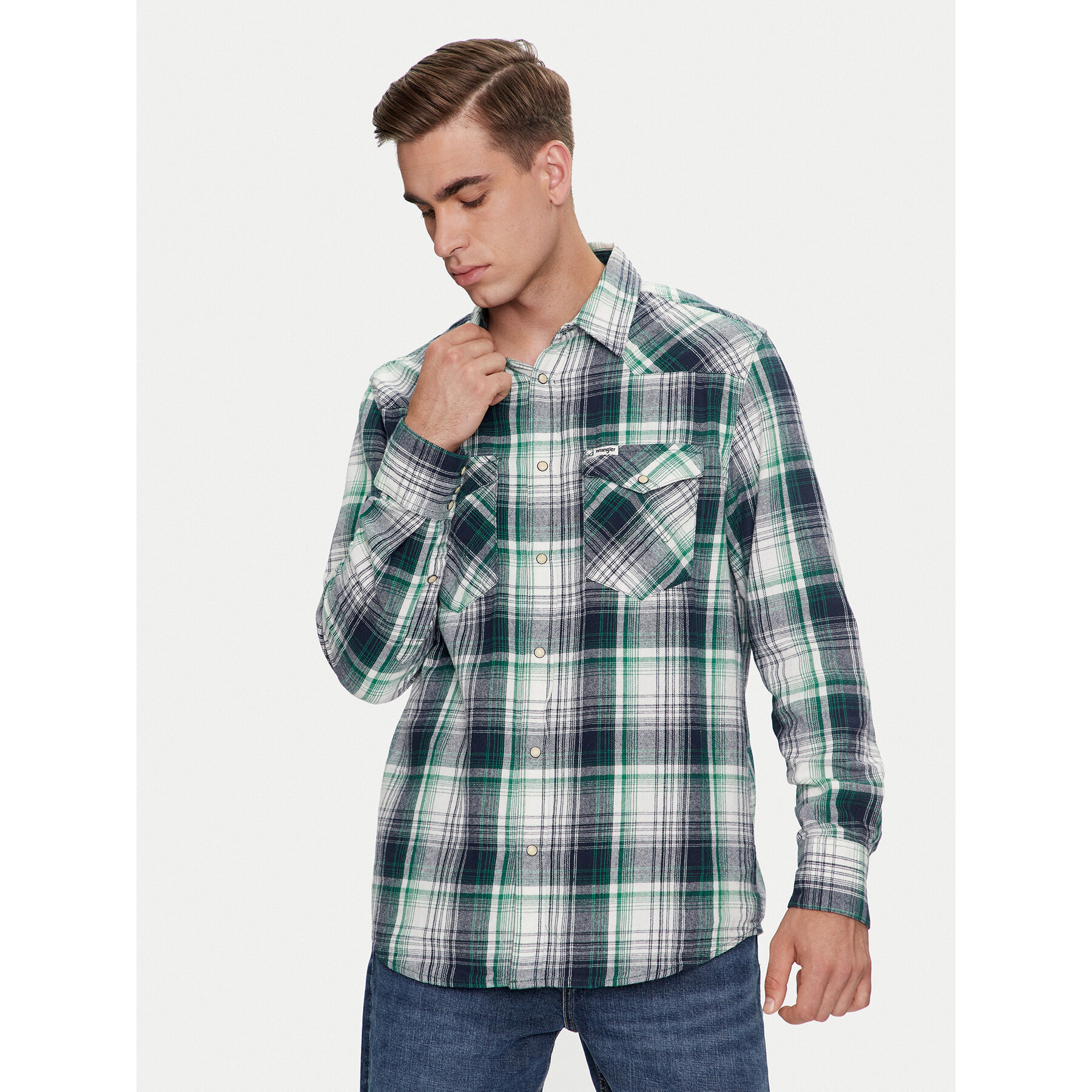 Wrangler Hemd Western 112357242 Grün Regular Fit